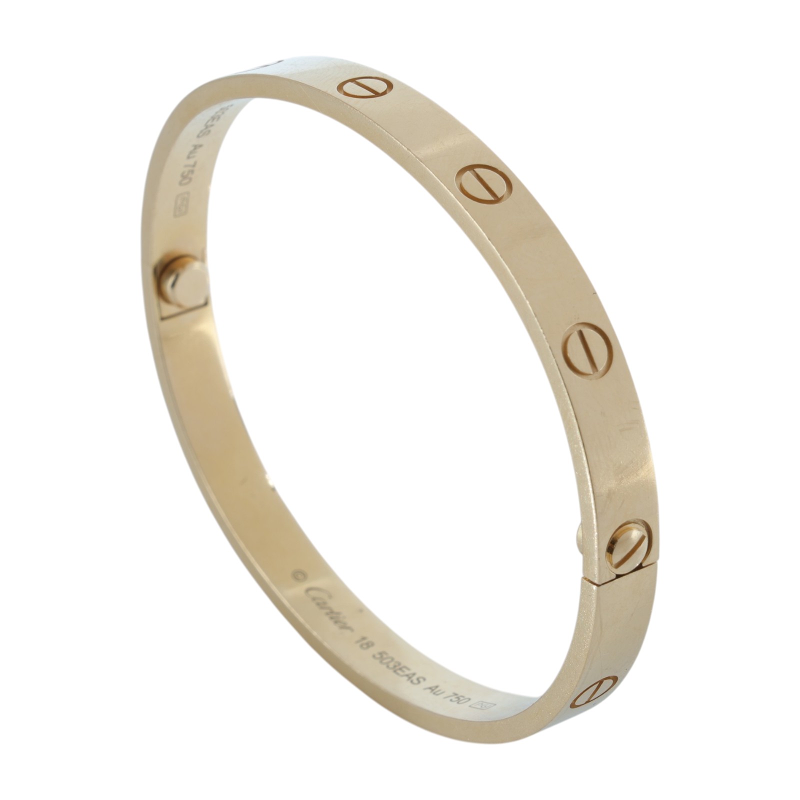 卡地亞 CARTIER LOVE手環 B6067518 YG LOVE手環 #18 原廠盒子2/保書/購買證明