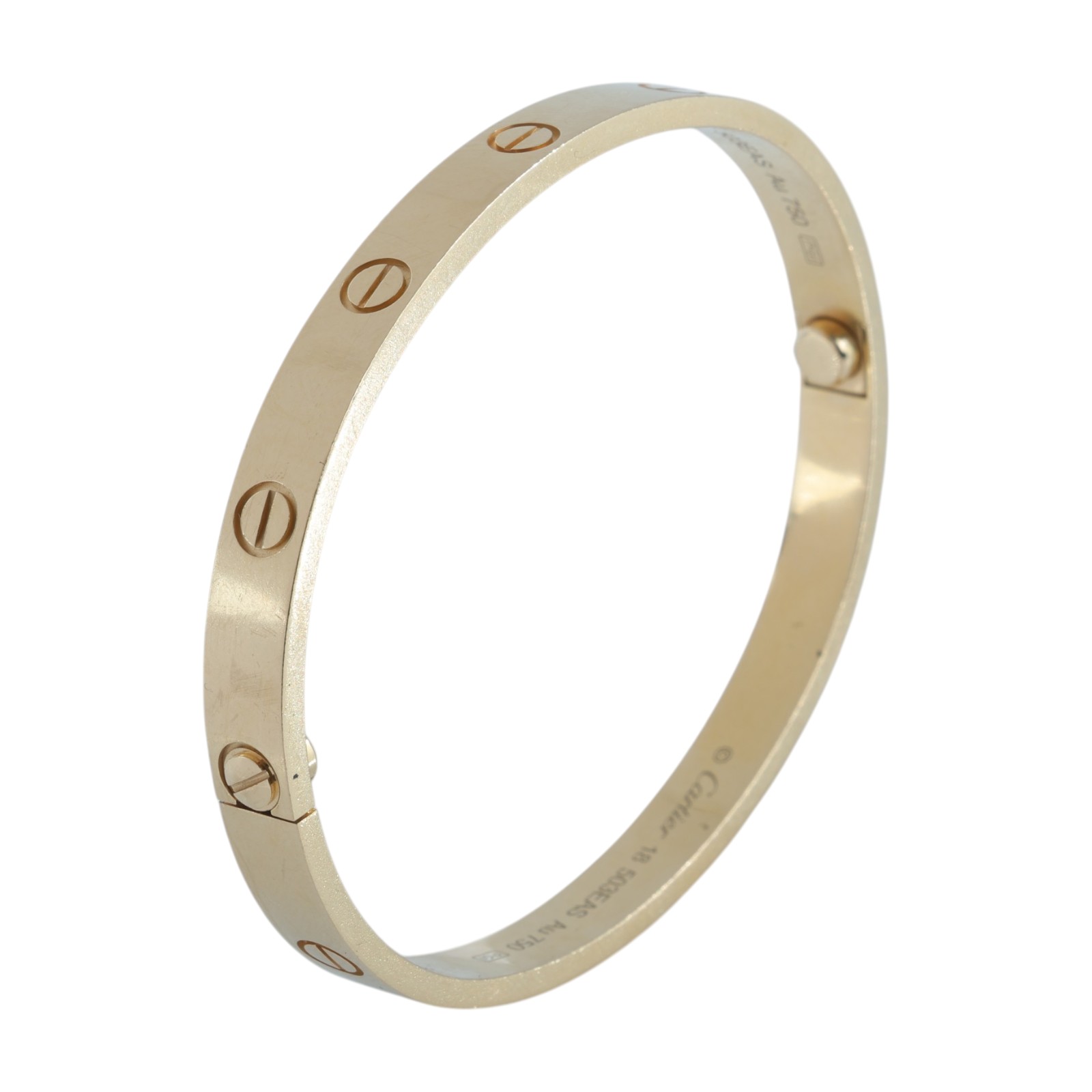 卡地亞 CARTIER LOVE手環 B6067518 YG LOVE手環 #18 原廠盒子2/保書/購買證明