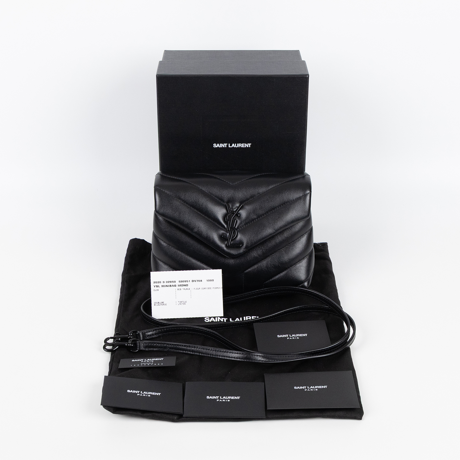 聖羅蘭 YSL SAINT LAURENT Loulou 絎縫 皮革 TOY 手袋 同色五金 630951DV708  原廠盒子/防塵袋