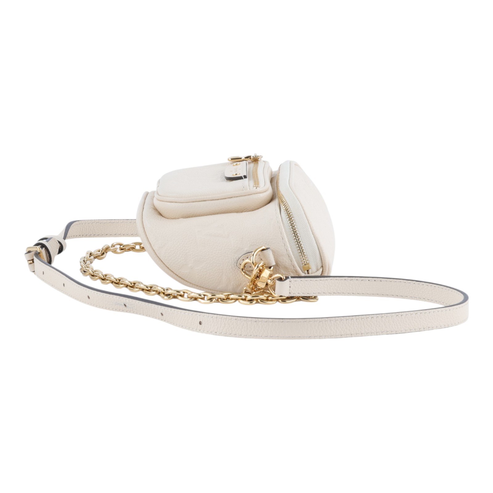 路易威登 LOUIS VUITTON Mini Bumbag 奶油白色 M83275 晶片款 白Mini Bumbag 原廠盒子/防塵袋