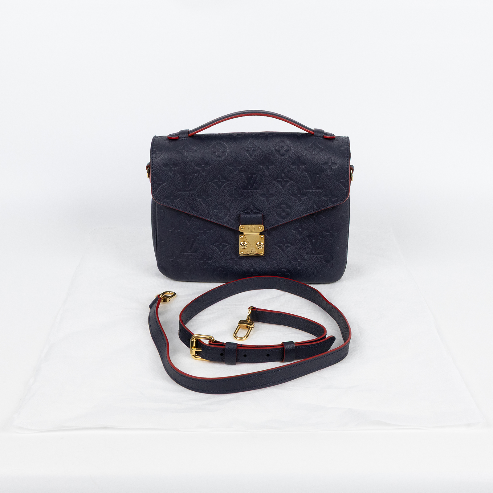 路易威登 LOUIS VUITTON Pochette Metis 金釦 郵差包  M44071 深藍POCHETTE MÉTIS郵差包 背帶