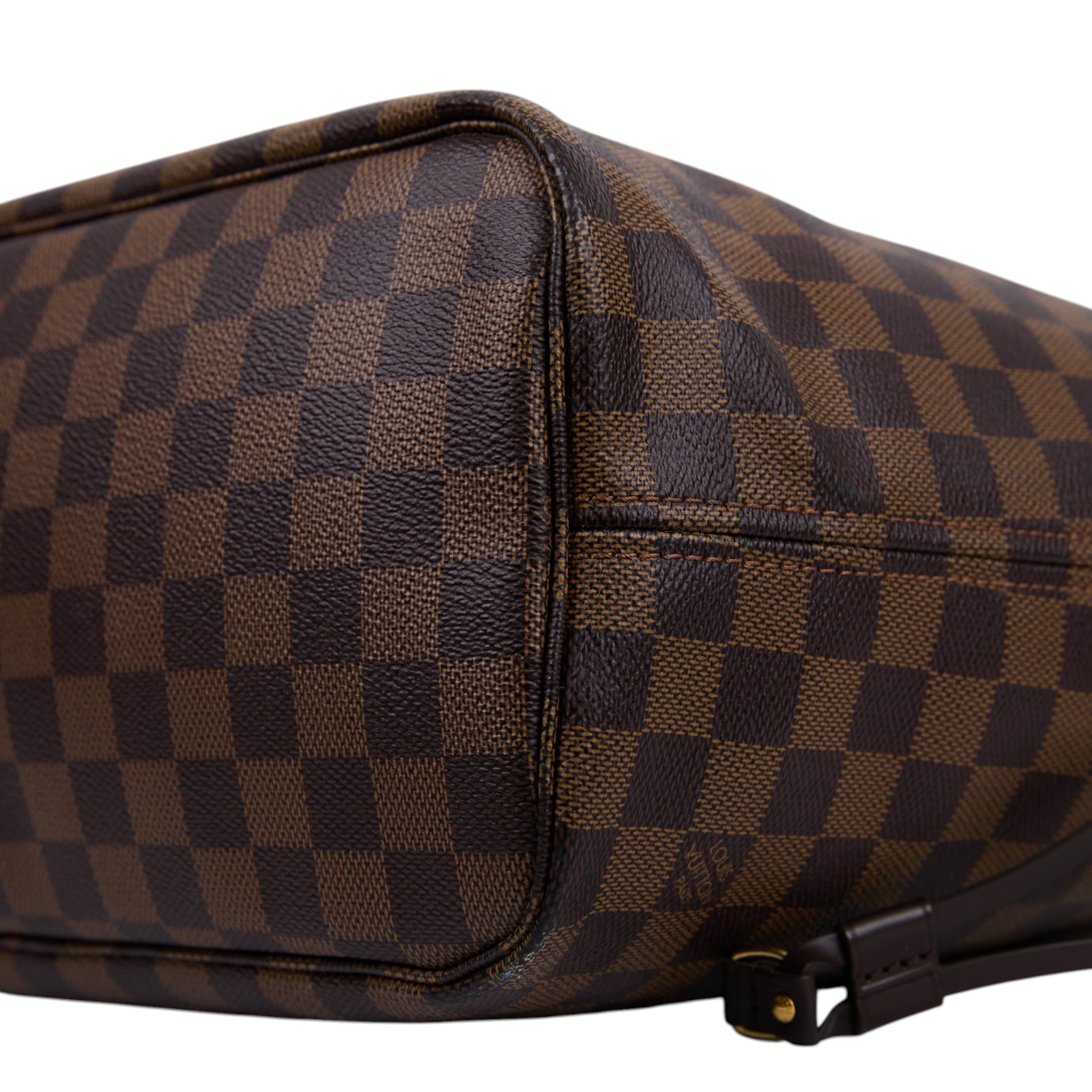 路易威登 LOUIS VUITTON Neverfull MM  棕棋盤格 肩背 購物袋 櫻桃紅內襯 N40599  防塵袋/內袋