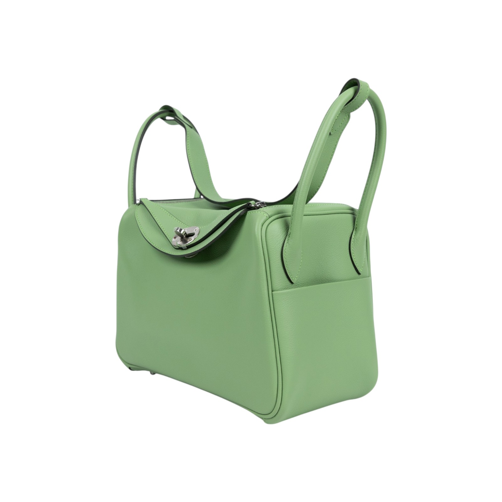 愛馬仕 Hermes Lindy 琳迪包 26 銀色五金 牛油果綠色 H073430CK31 /U MA 061 DK  原廠盒子/防塵袋/雨衣