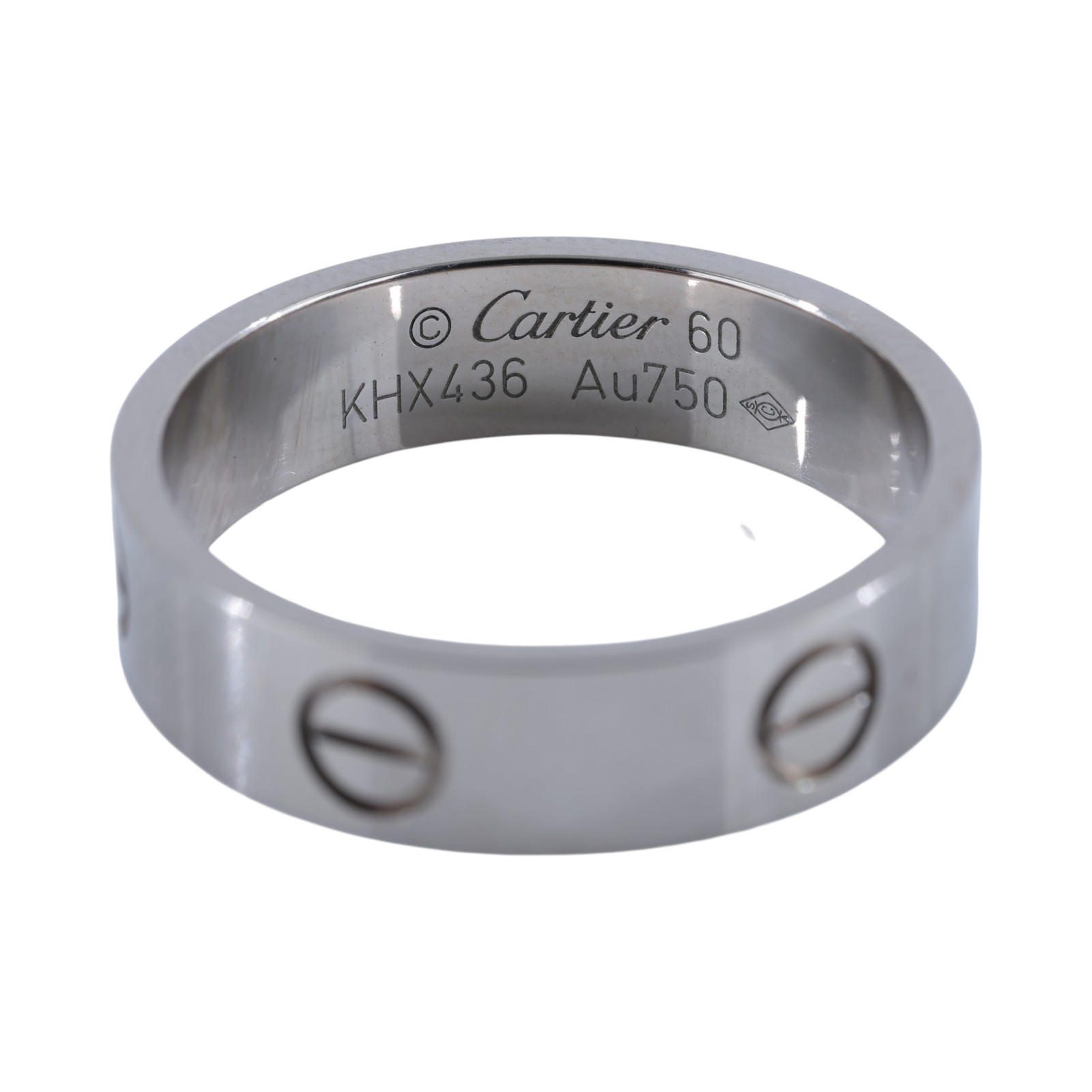 卡地亞 CARTIER Love 戒指 經典款 B4084760 WG LOVE 戒指 #60 原廠盒子/保書/購買證明