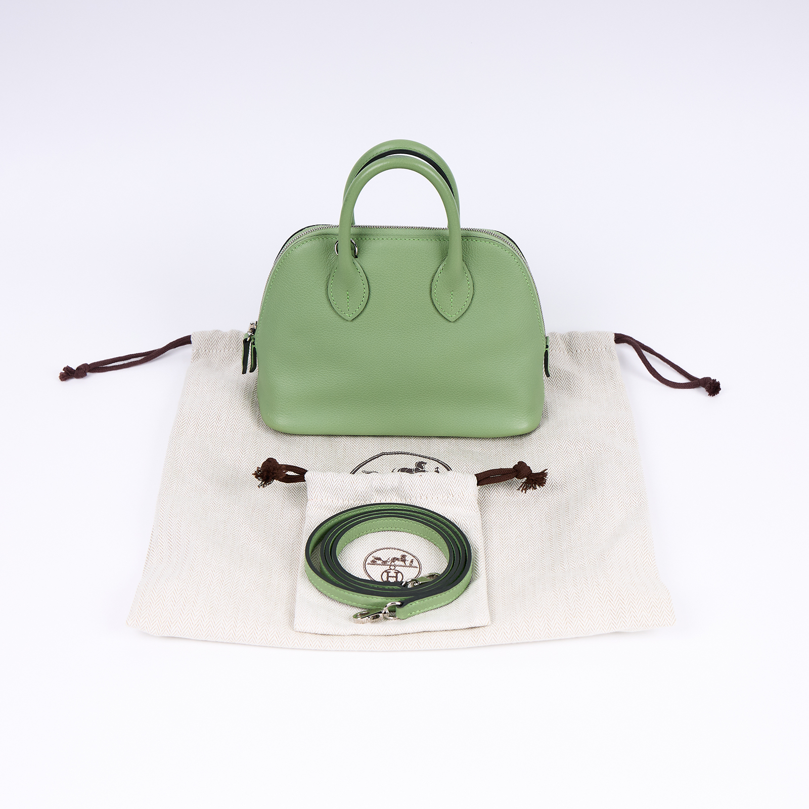愛馬仕 Hermes Bolide Bag 1923 柏莉包 mini BLM ZIT451 BP Z刻綠MINI BOLIDE 防塵袋/背帶