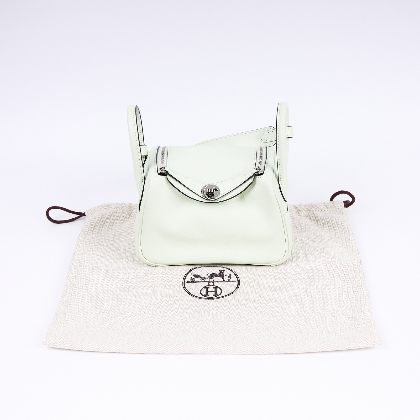 愛馬仕 Hermes Lindy 琳迪包 迷你 LDM UTN295 GP U刻 氣泡綠MINI LINDY 防塵袋