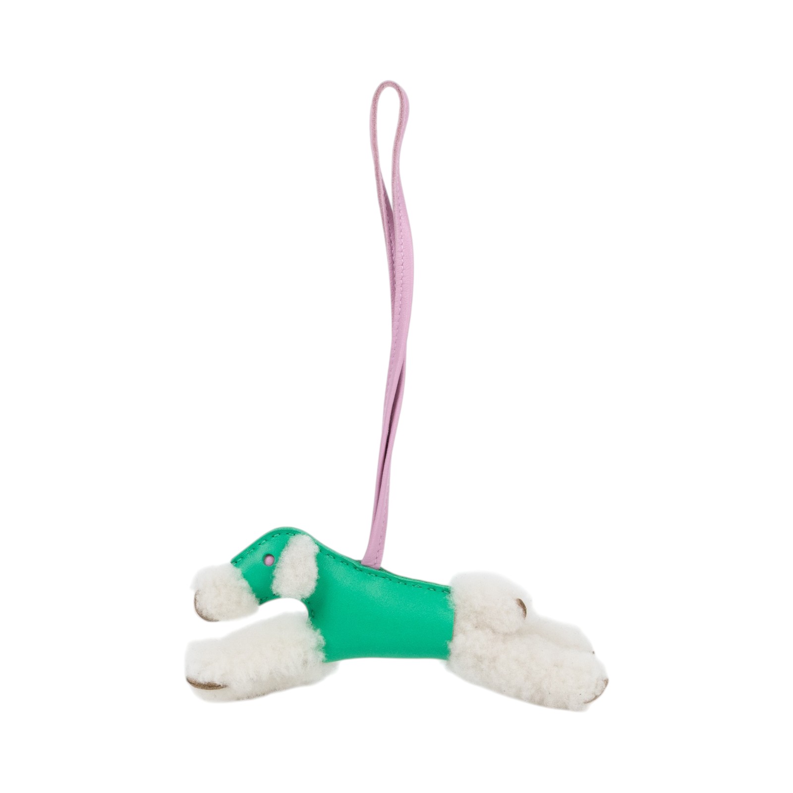 愛馬仕 Hermes Budy charm 吊飾 包掛 狐狸㹴犬 BUDYC UAA U刻綠白毛毛BUDY吊飾 無附屬品