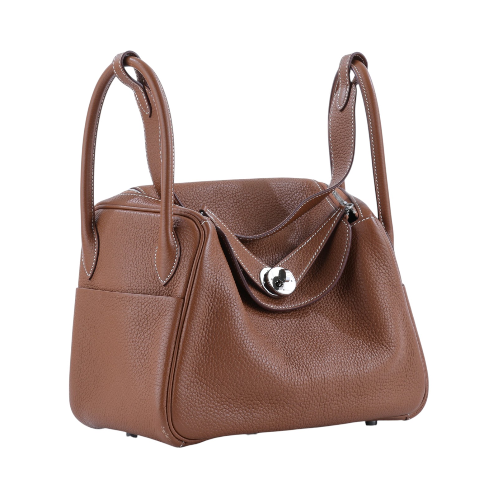 愛馬仕 Hermes Lindy 琳迪包 26 金棕色 銀色五金 H073428CK37  ZBY418 CA  原廠盒子/防塵袋/購買證明/雨衣