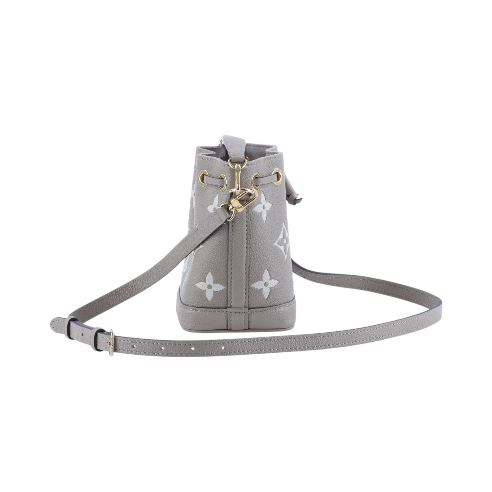 路易威登 LOUIS VUITTON Nano Noé 束口水桶包 Tourterelle 灰色 Cream色 M46291 晶片款  防塵袋/背帶2