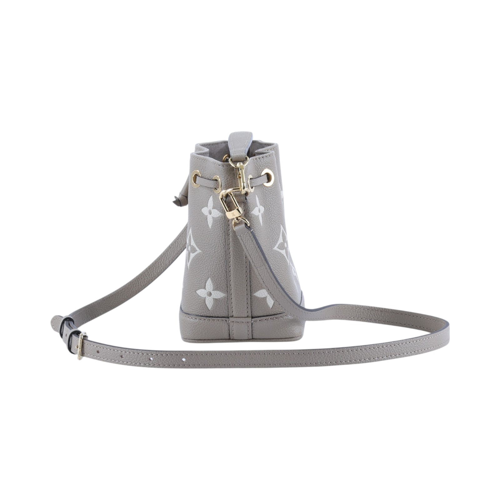 路易威登 LOUIS VUITTON Nano Noé 束口水桶包 Tourterelle 灰色 Cream色 M46291 晶片款  防塵袋/背帶2
