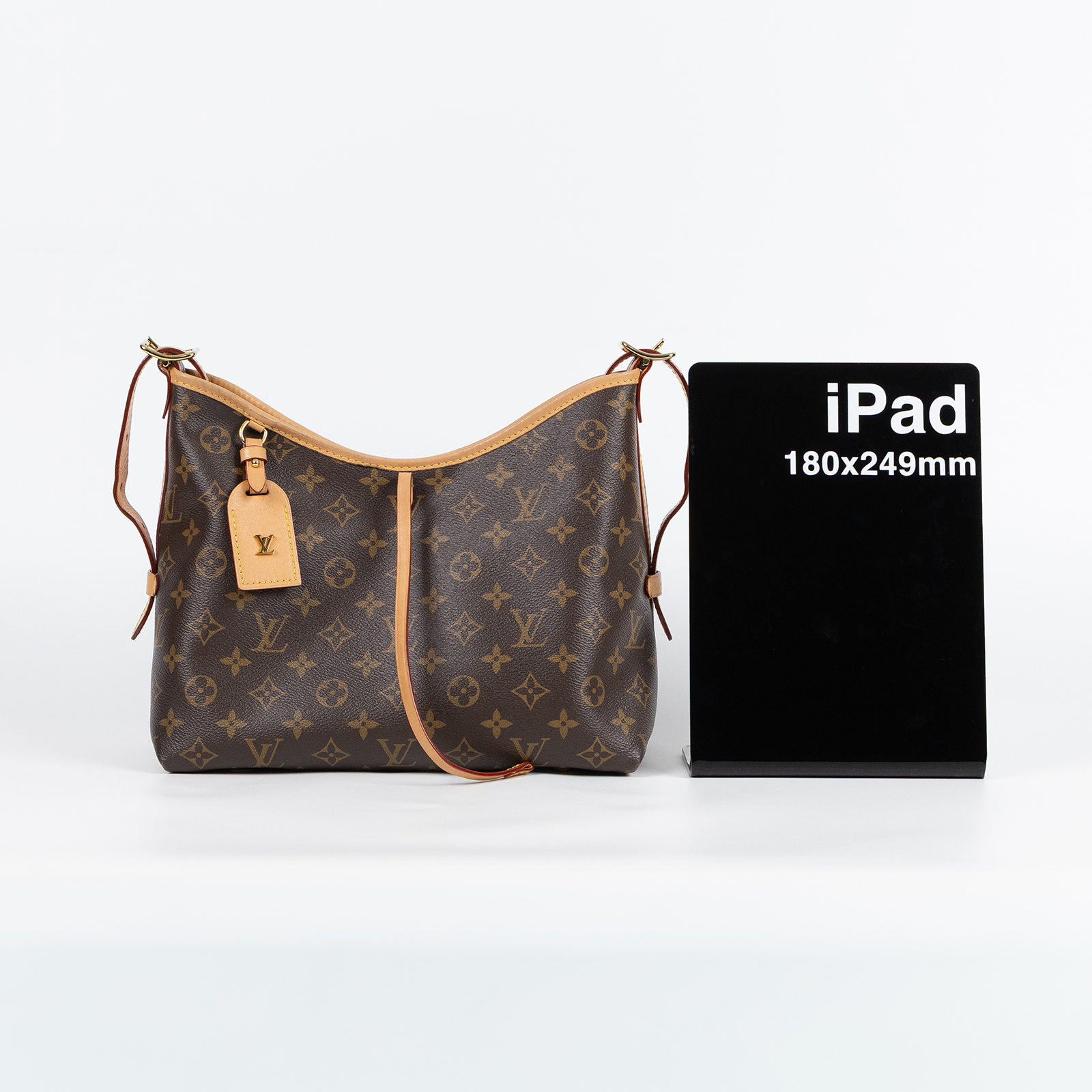 路易威登 LOUIS VUITTON CarryAll PM 原花 肩背包 M46203 晶片款  吊牌/內袋/原廠盒子/防塵袋/購買證明