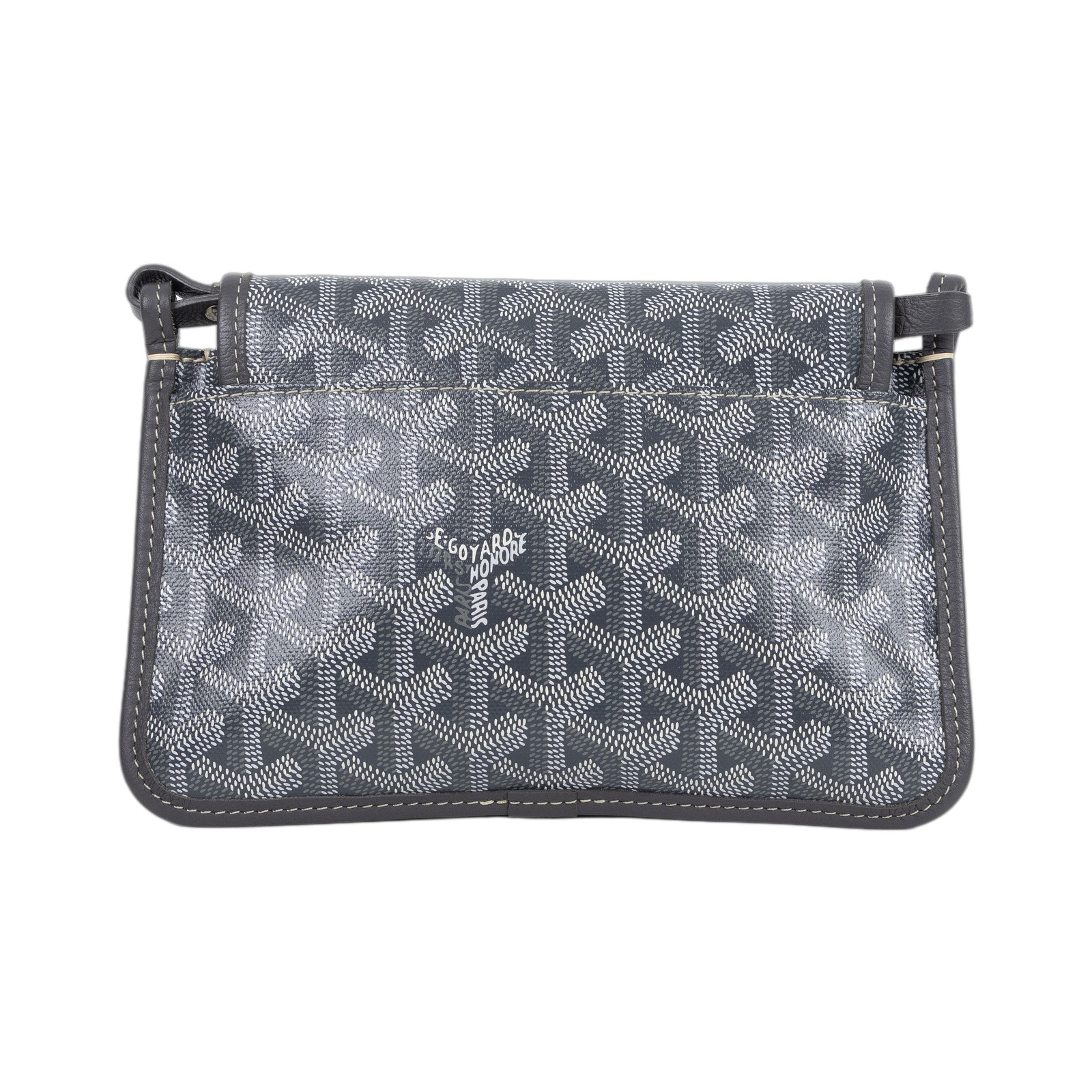 高雅德 GOYARD Plumet Pocket Wallet 肩背 隨身錢包 PLUMETPMLTY 灰PLUMET 防塵袋
