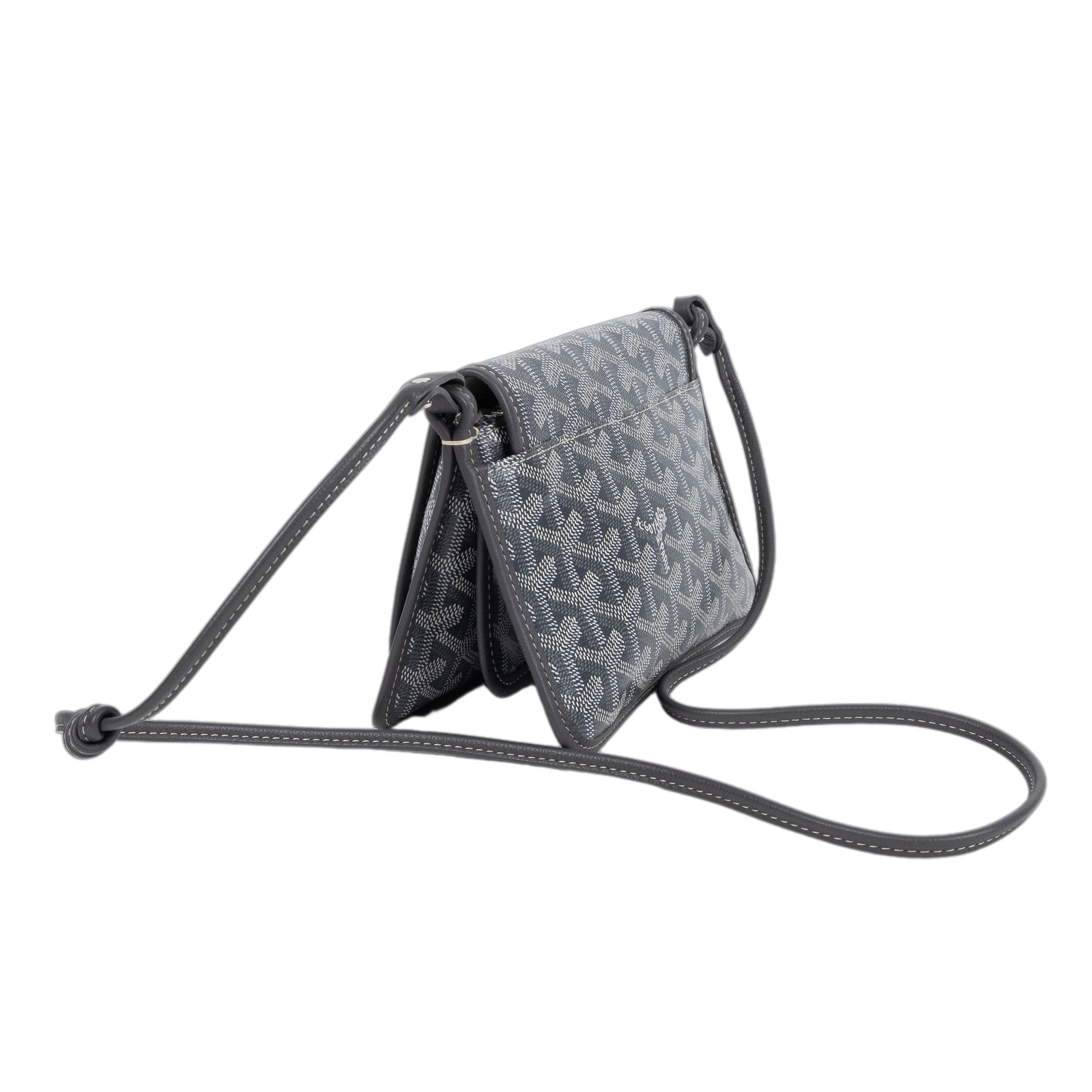 高雅德 GOYARD Plumet Pocket Wallet 肩背 隨身錢包 PLUMETPMLTY 灰PLUMET 防塵袋