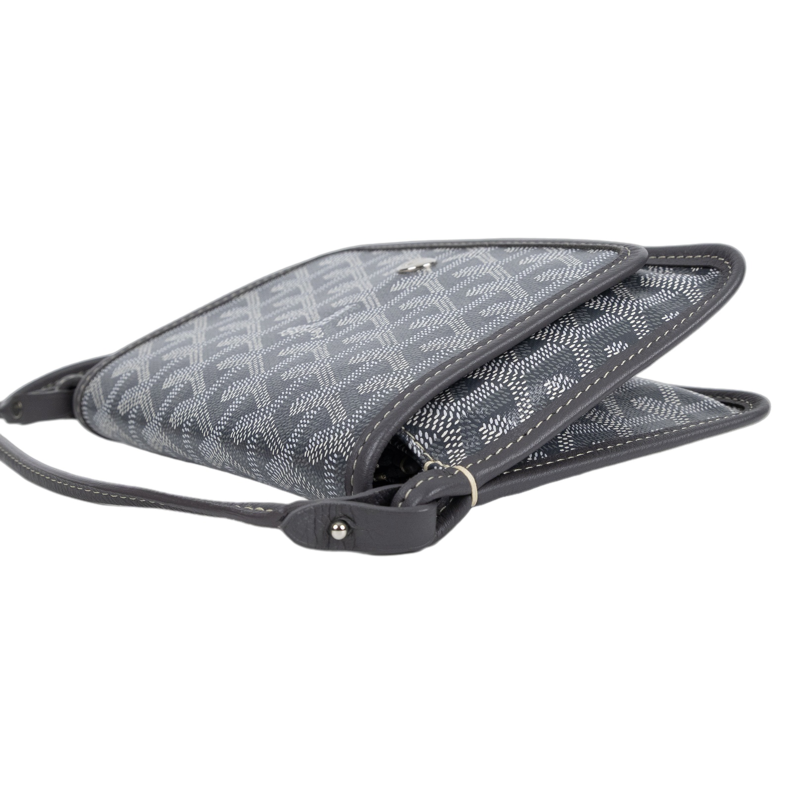 高雅德 GOYARD Plumet Pocket Wallet 肩背 隨身錢包 PLUMETPMLTY 灰PLUMET 防塵袋