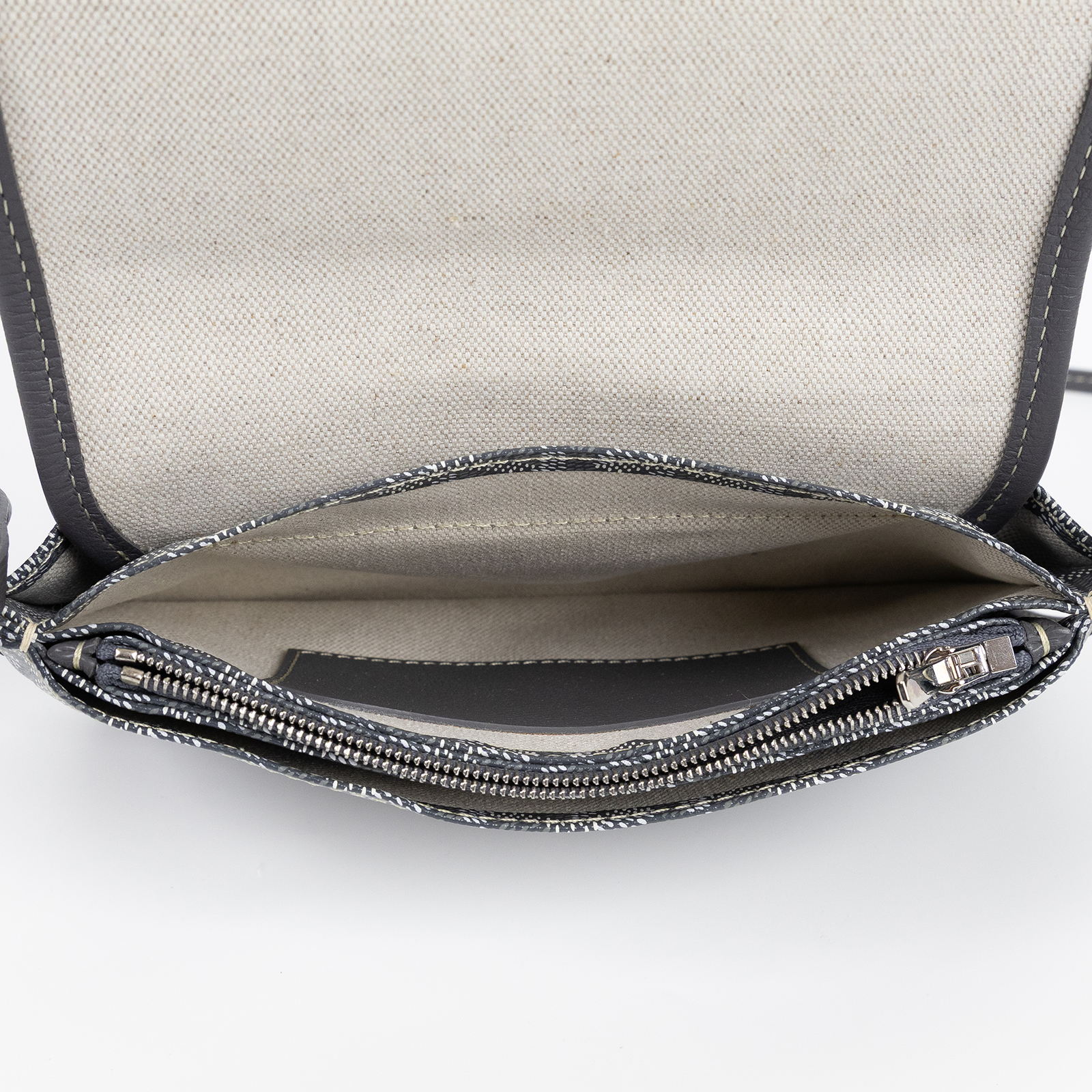 高雅德 GOYARD Plumet Pocket Wallet 肩背 隨身錢包 PLUMETPMLTY 灰PLUMET 防塵袋
