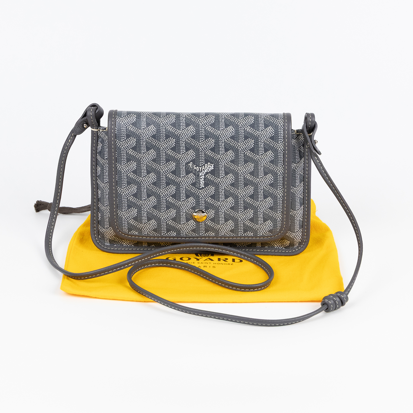 高雅德 GOYARD Plumet Pocket Wallet 肩背 隨身錢包 PLUMETPMLTY 灰PLUMET 防塵袋