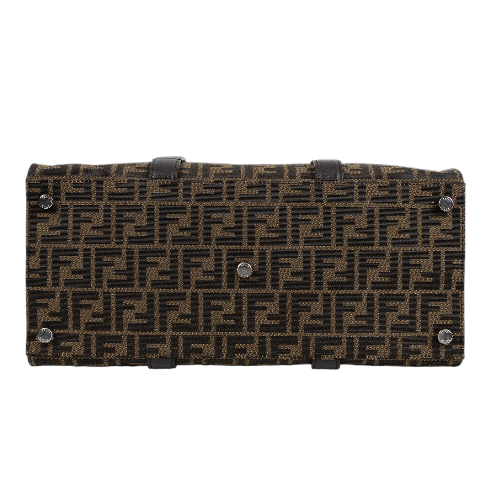 芬迪 FENDI Jacquard FF 手提包 肩背包 7VA390AG0M 棕FF大托特包 2WAY 防塵袋/背帶