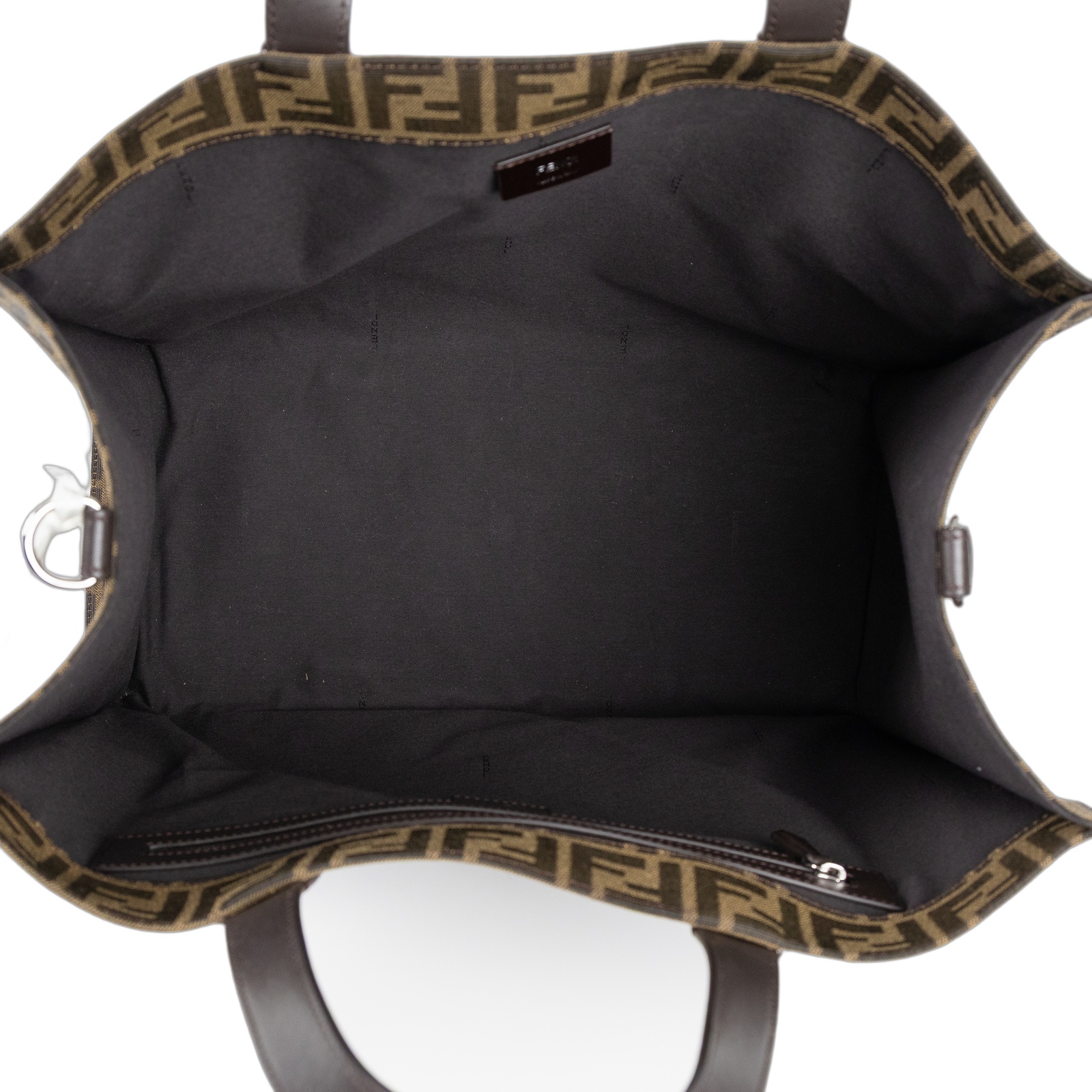 芬迪 FENDI Jacquard FF 手提包 肩背包 7VA390AG0M 棕FF大托特包 2WAY 防塵袋/背帶