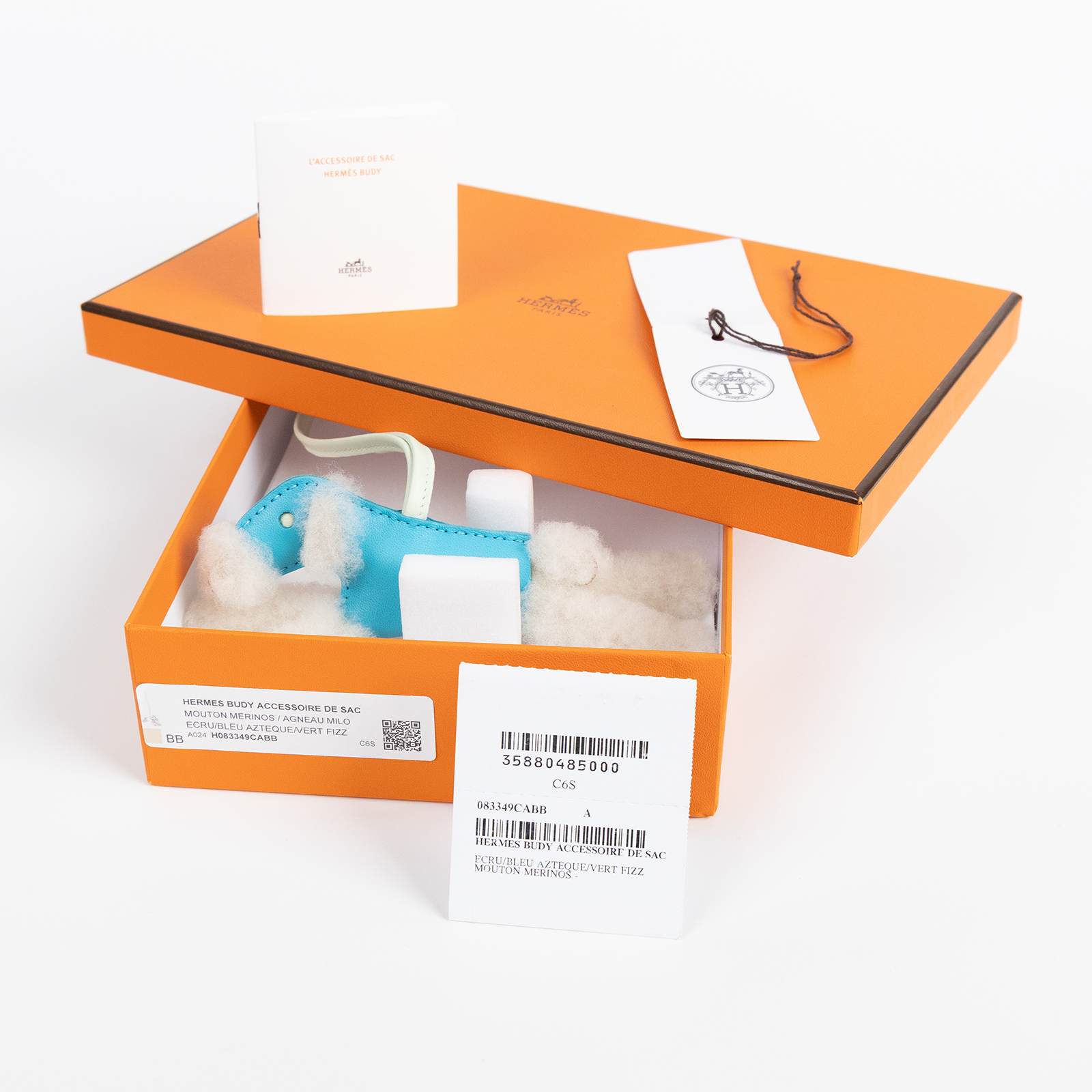 愛馬仕 Hermes Budy charm 吊飾 包掛 狐狸㹴犬 淺米色 / 湖水藍色 / 氣泡綠色 H083349CABB /B AA  原廠盒子