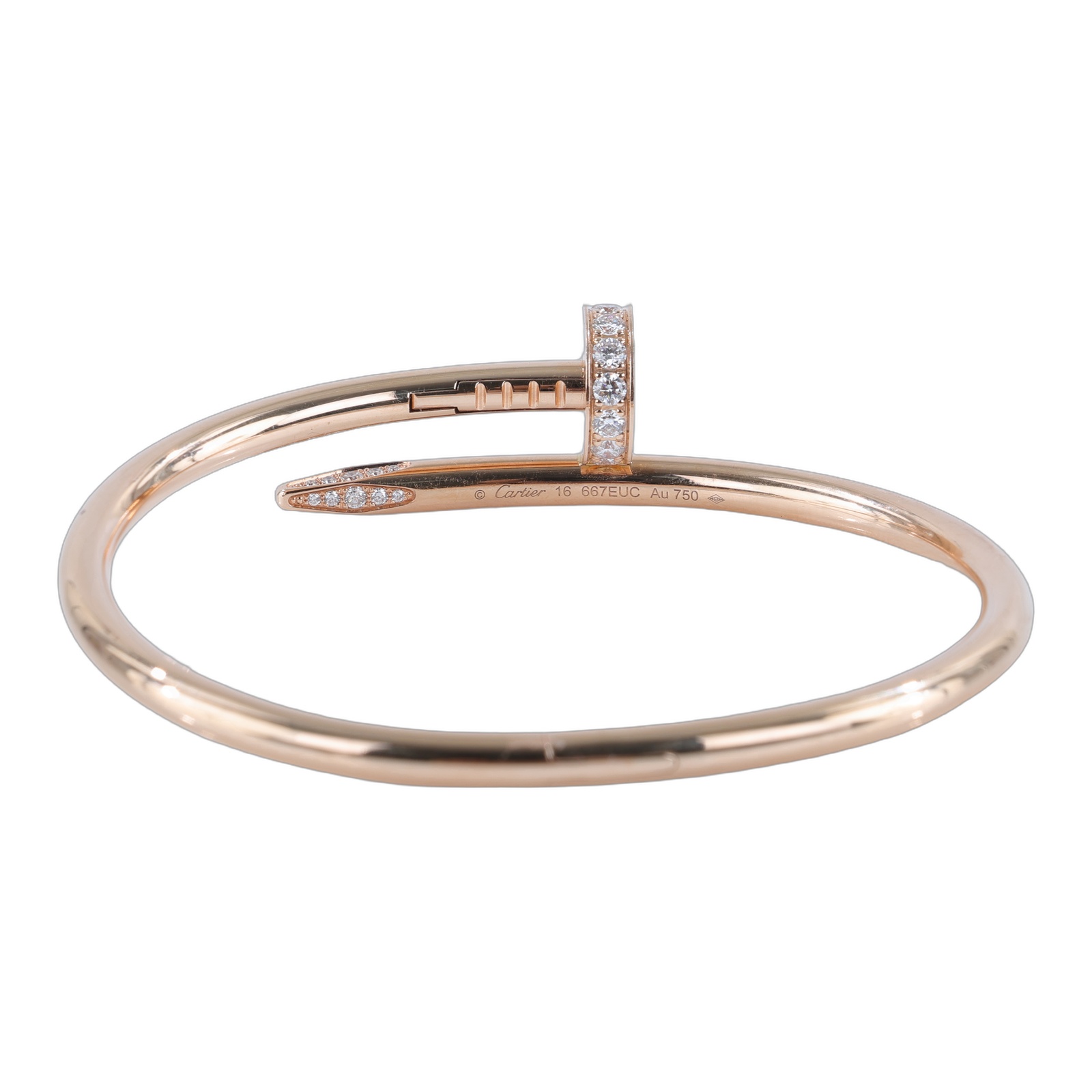 卡地亞 CARTIER Juste un Clou 手環 經典款 B6048516 RG Juste un Clou帶鑽手環 新型 原廠盒子2/保書