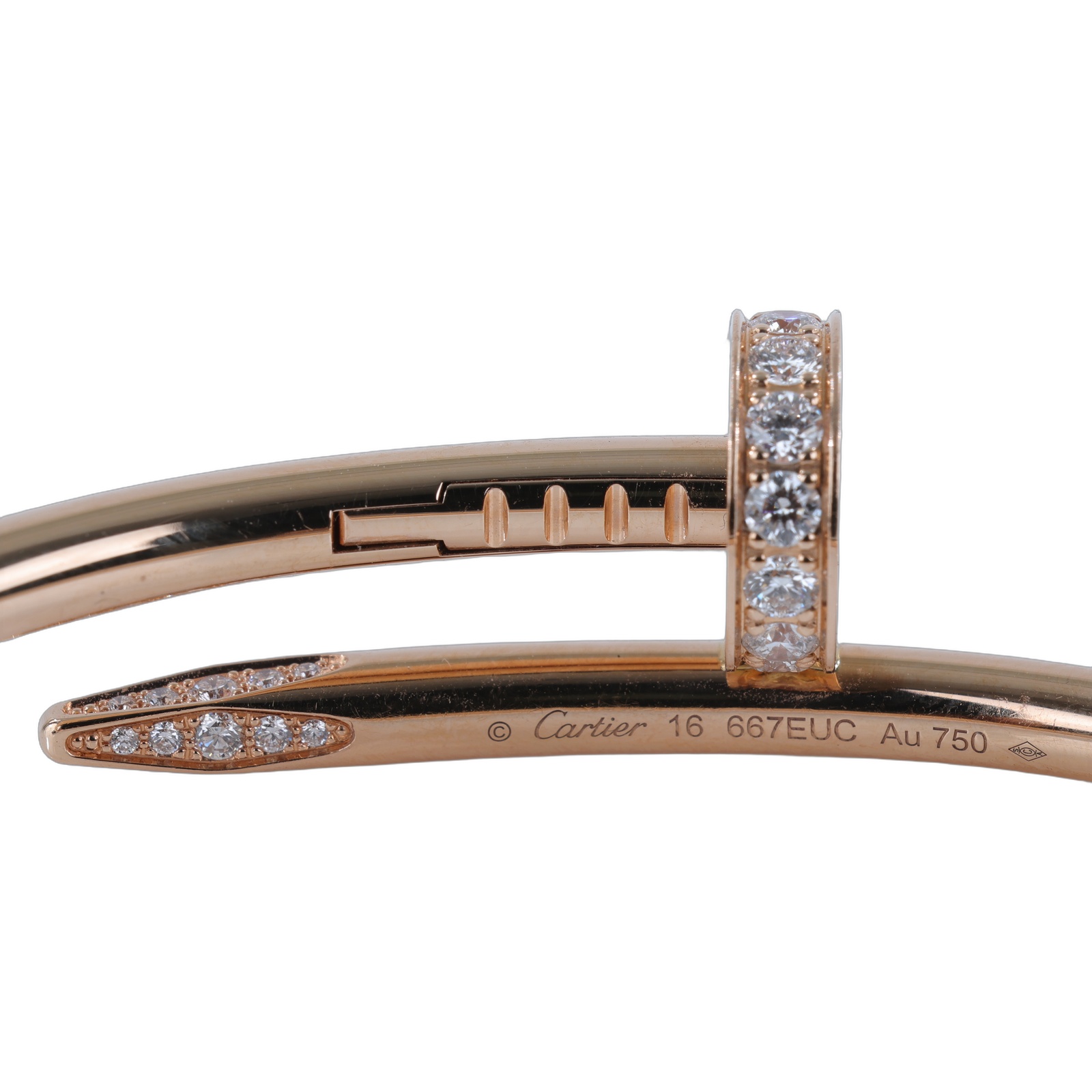 卡地亞 CARTIER Juste un Clou 手環 經典款 B6048516 RG Juste un Clou帶鑽手環 新型 原廠盒子2/保書