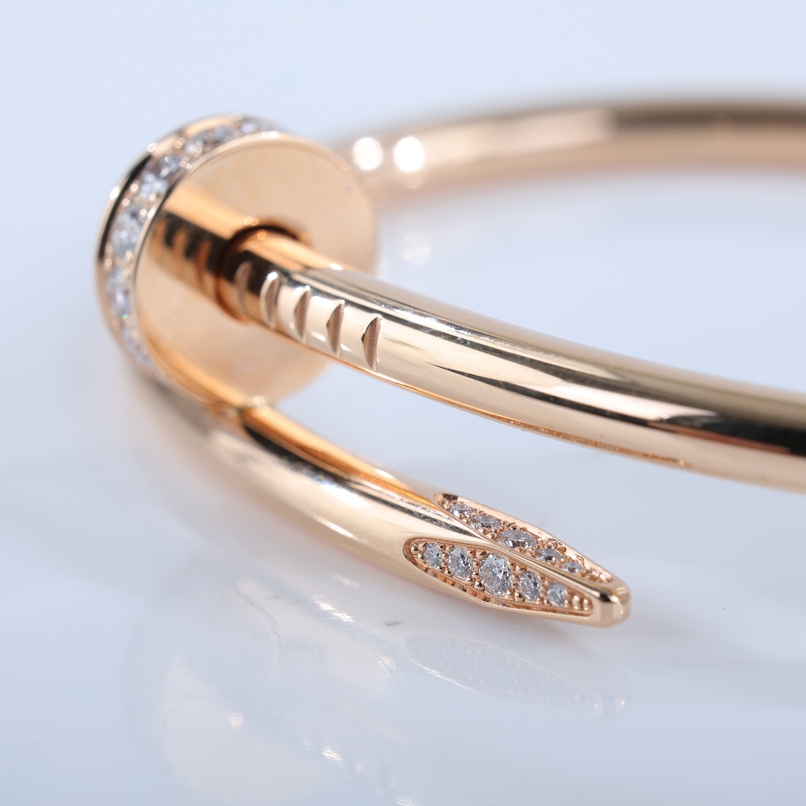 卡地亞 CARTIER Juste un Clou 手環 經典款 B6048516 RG Juste un Clou帶鑽手環 新型 原廠盒子2/保書