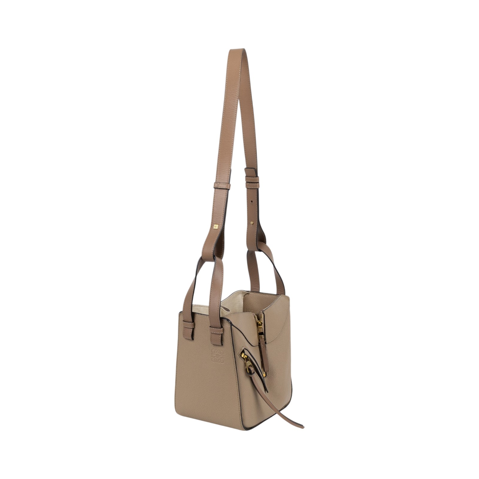 羅意威 LOEWE Compact Hammock bag 小牛皮 肩背 吊床包 A538H13X03 沙色HAMMOCK COMPACT 防塵袋