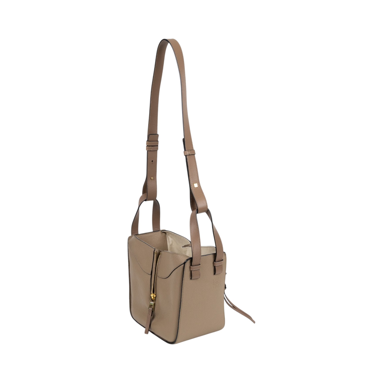 羅意威 LOEWE Compact Hammock bag 小牛皮 肩背 吊床包 A538H13X03 沙色HAMMOCK COMPACT 防塵袋