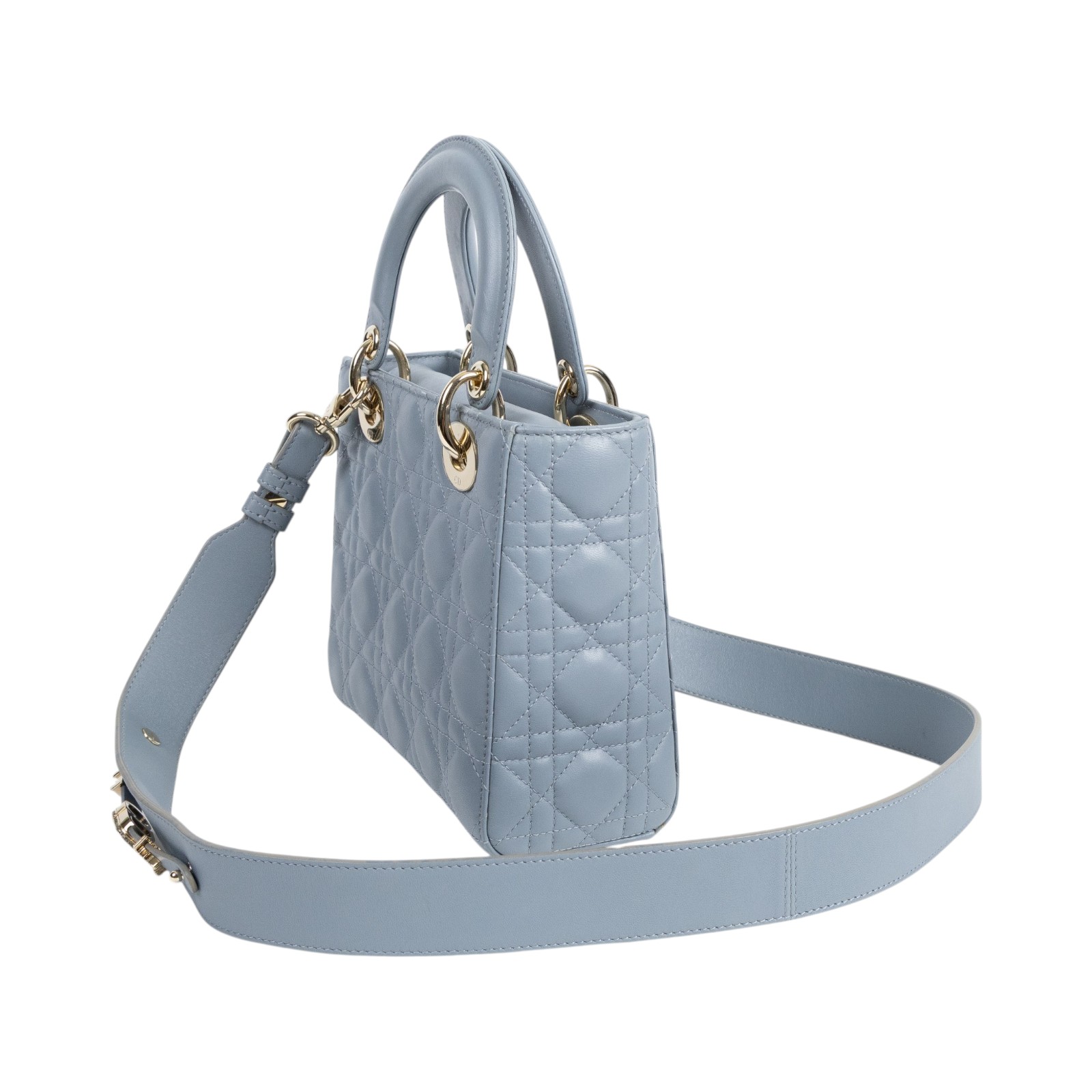 迪奧 CHRISTIAN DIOR Lady Dior My ABCDior 小型 肩背 手提包 羊皮 M0538OCEA  原廠盒子/保證卡/背帶