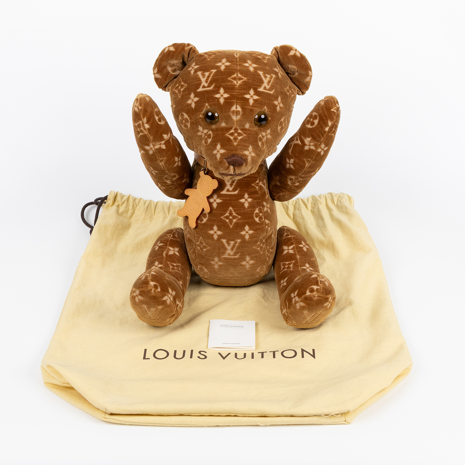 路易威登 LOUIS VUITTON Teddy Bear PM 小熊 公仔 GI0791 棕Teddy Bear PM玩偶 防塵袋