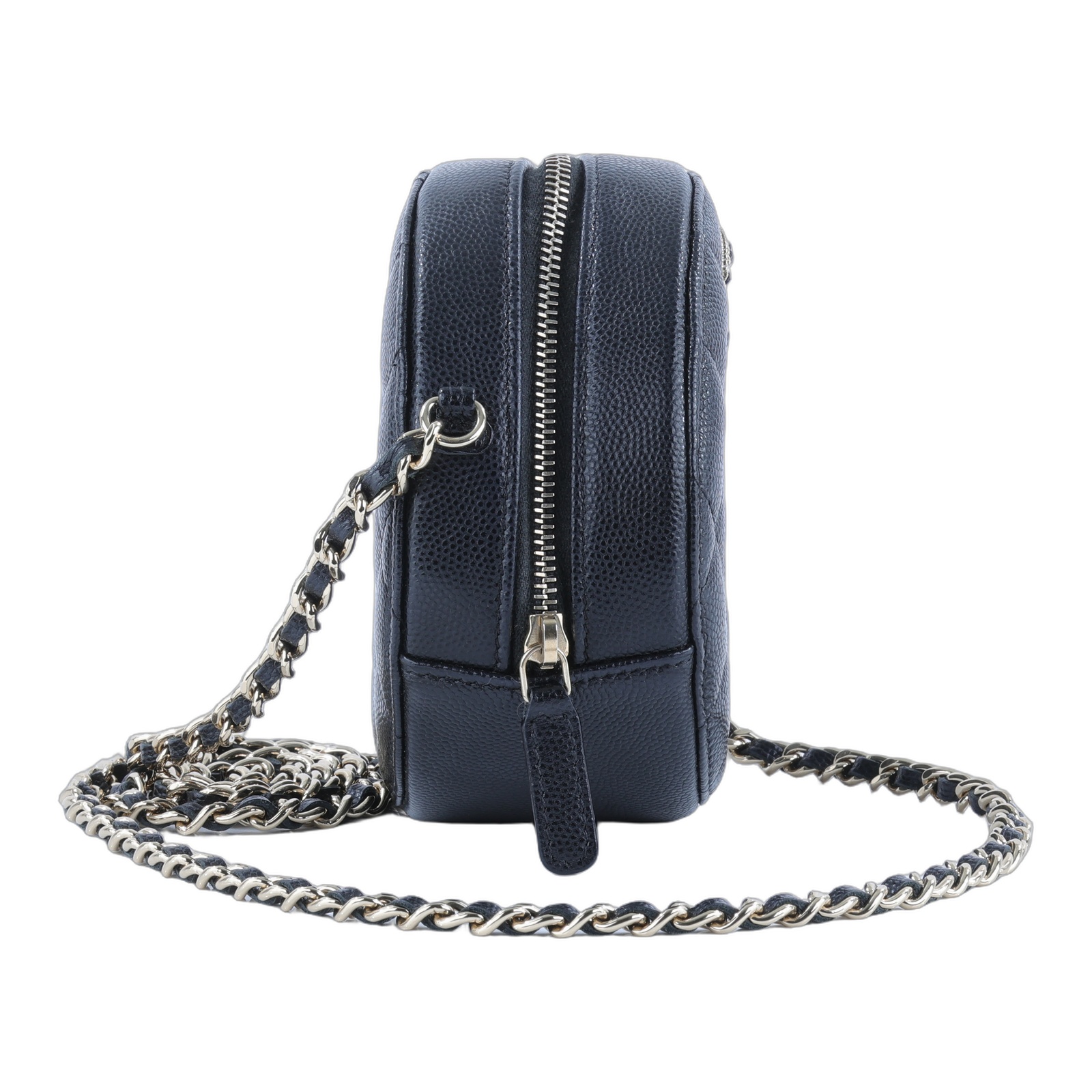 香奈兒 CHANEL 19 荔枝皮 肩背 斜背 水鑽 圓餅包 AP2736 B08043 黑荔枝水鑽圓餅包 原廠盒子/防塵袋/保證卡/購買證明