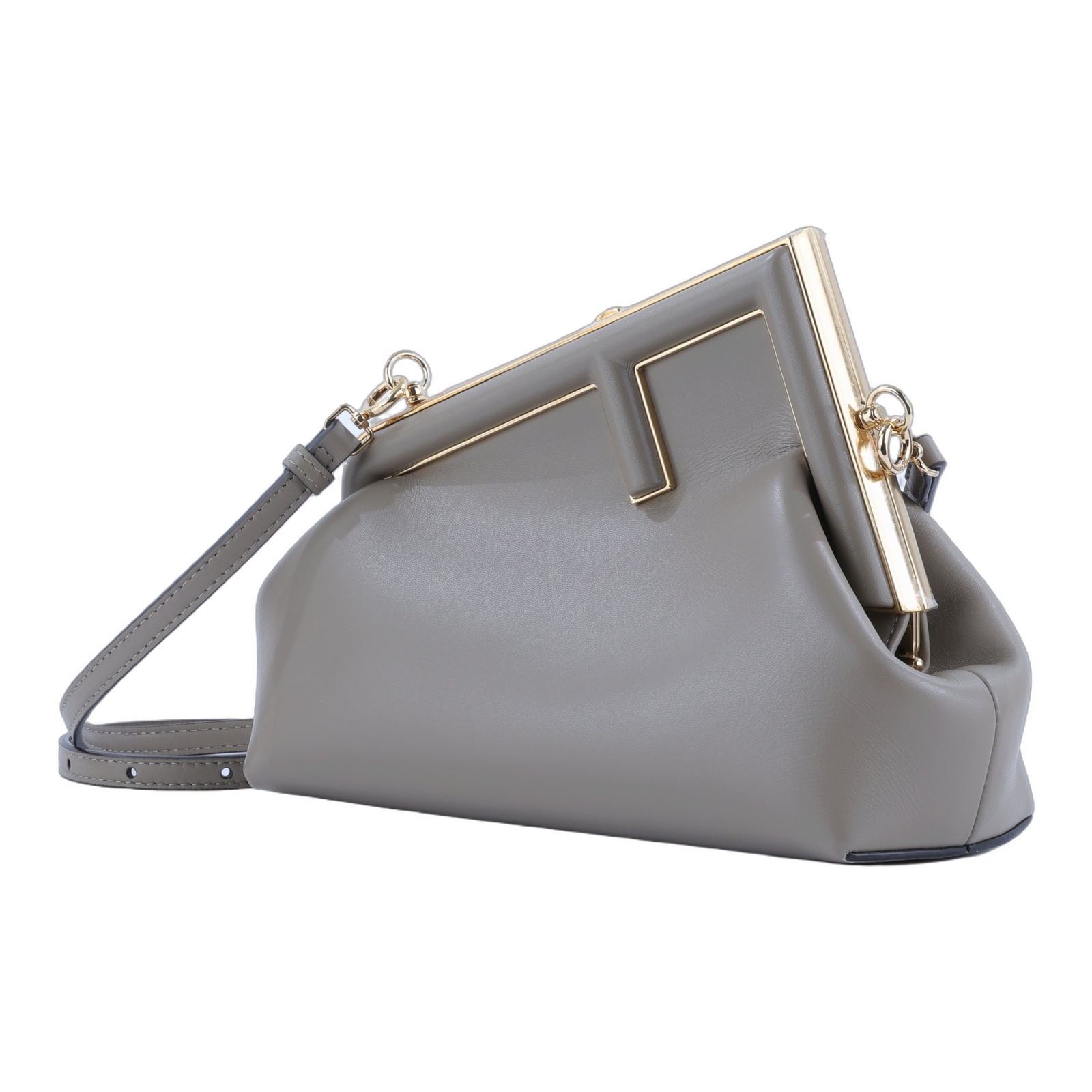 芬迪 FENDI First 手拿包 小型 8BP129ABVE 灰First 23CM 防塵袋/背帶/產品資訊標籤