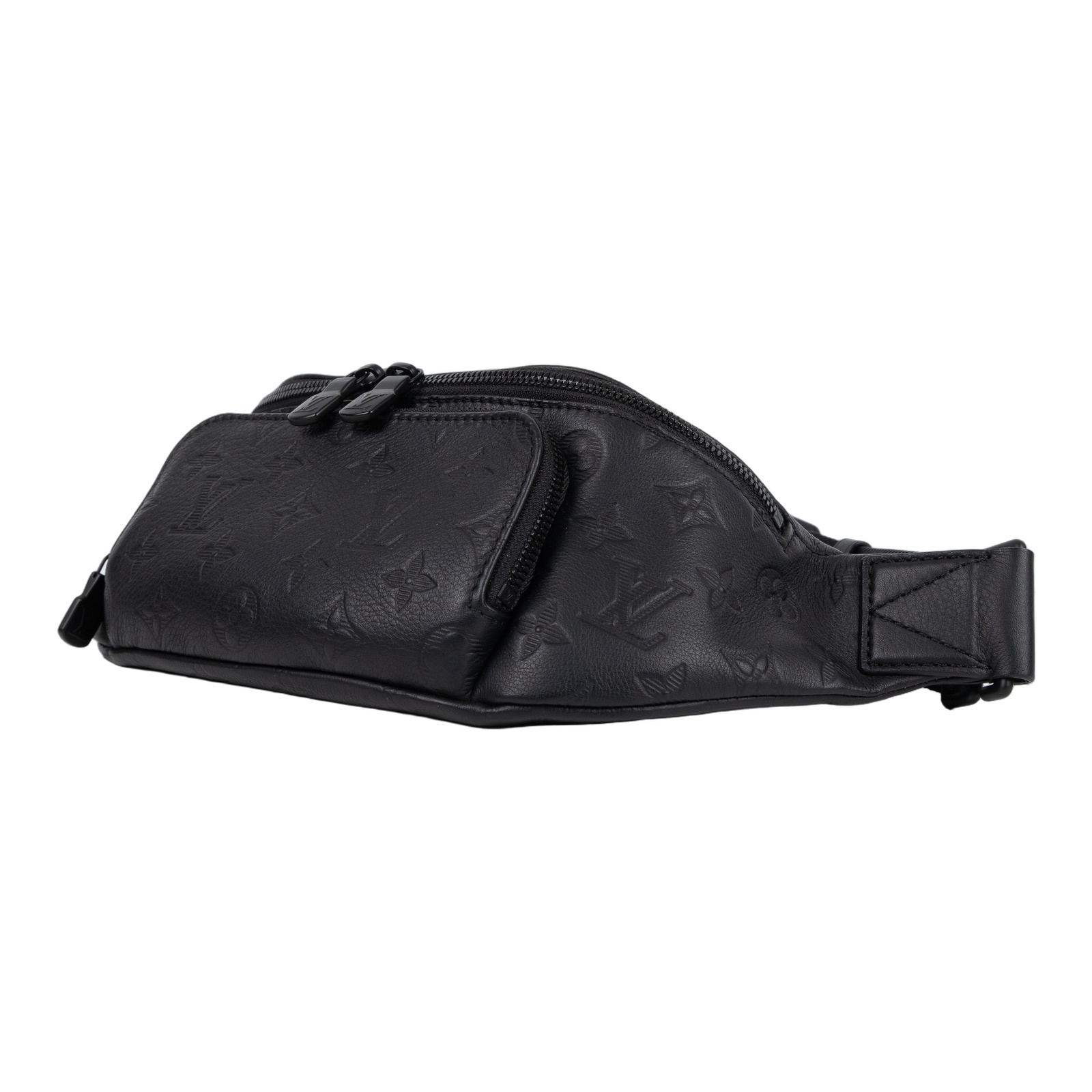 路易威登 LOUIS VUITTON Rush 腰包 黑色 小牛皮 M47058 晶片款 黑Rush腰包 原廠盒子/防塵袋