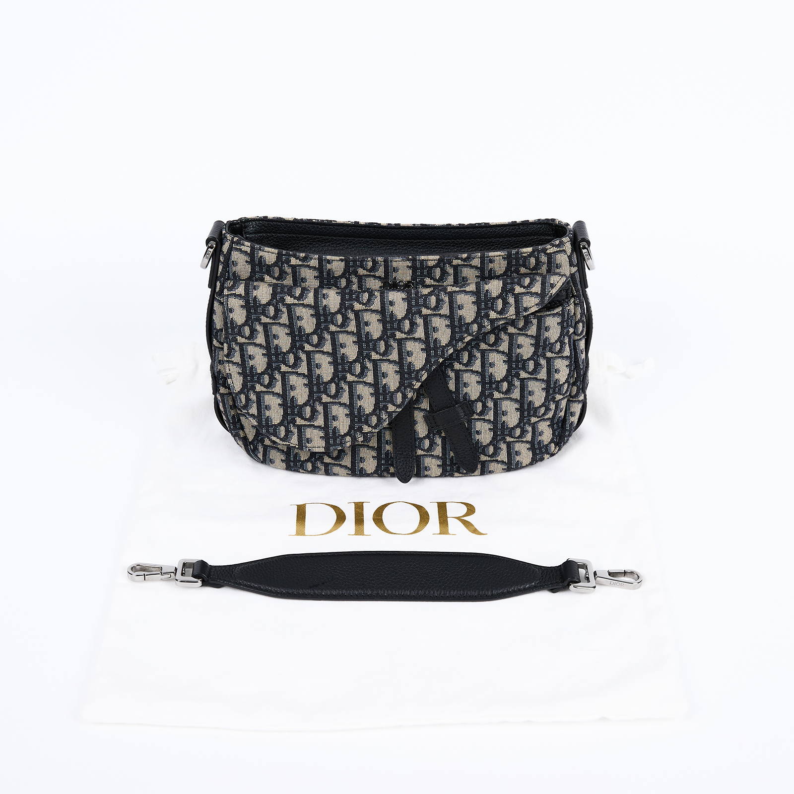 迪奧 CHRISTIAN DIOR Mini Saddle Soft 肩背包 1ADHO024YKY  背帶/防塵袋
