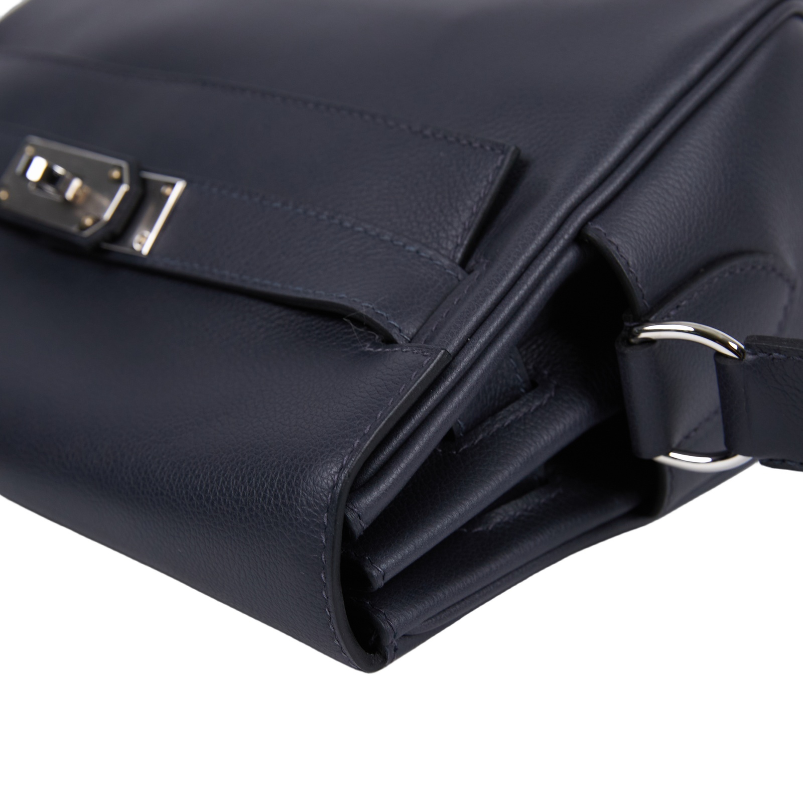愛馬仕 Hermes Kelly Messenger 郵差包 銀色五金 水兵藍色 H084946CK3Y K MS 865 MA  原廠盒子/防塵袋/鎖組/國外收據