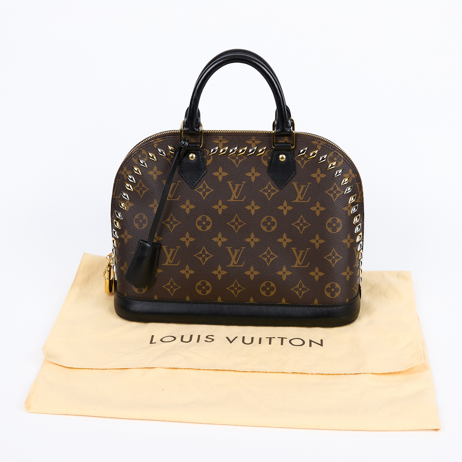 路易威登 LOUIS VUITTON Alma PM 手提包 肩背包 斜背包 貝殼包  M41579 原花鉚釘Alma PM 防塵袋