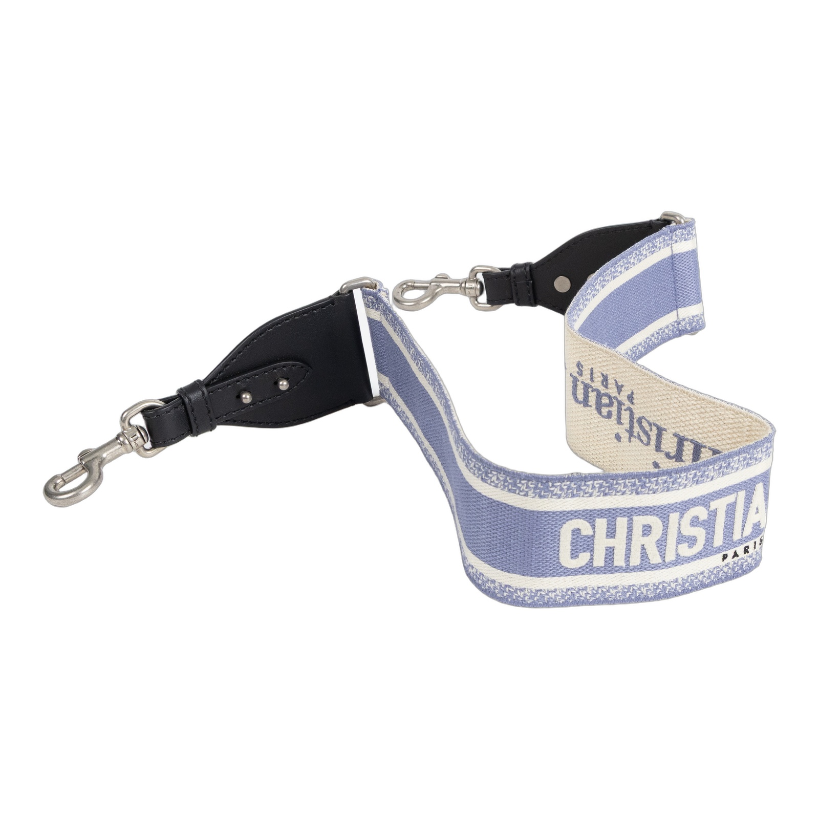 迪奧 CHRISTIAN DIOR 可調式肩背帶附金屬環 S8553CBTE 淺藍寬編織背帶 無附屬品