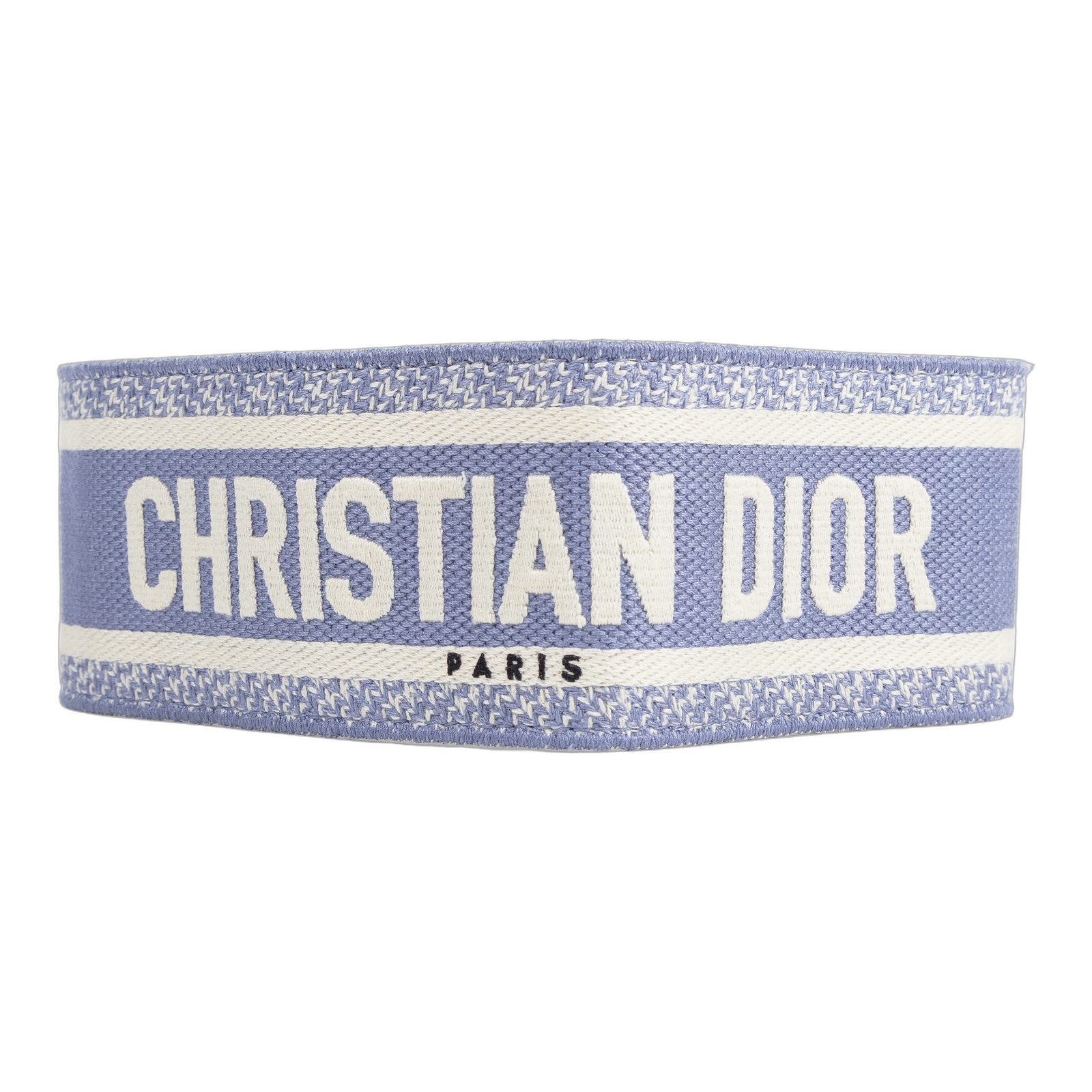 迪奧 CHRISTIAN DIOR 可調式肩背帶附金屬環 S8553CBTE 淺藍寬編織背帶 無附屬品