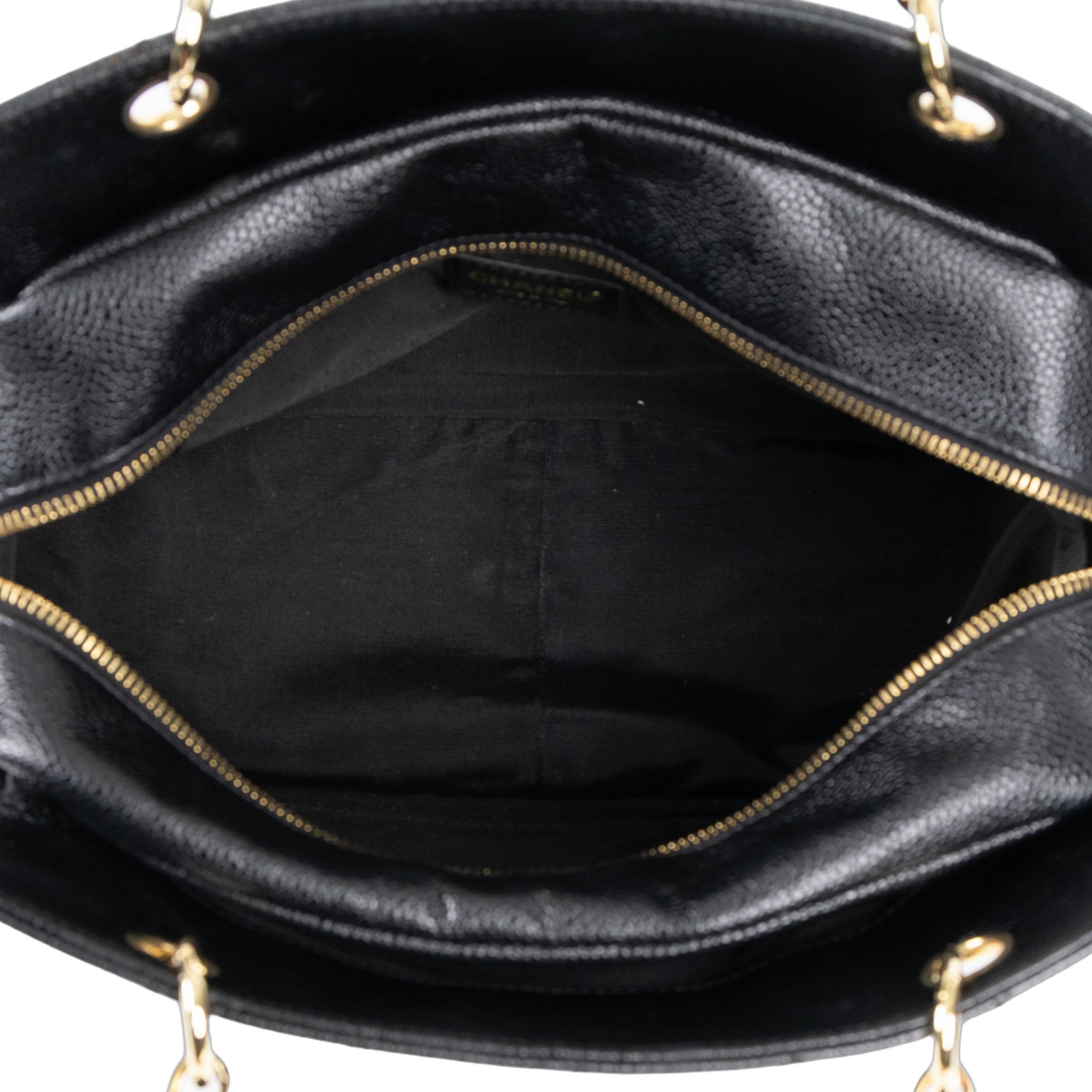 香奈兒 CHANEL PST Petite Shopping Tote CC Logo 菱格 荔枝紋 肩背 托特包  7開黑荔枝托特鍊包 保證卡