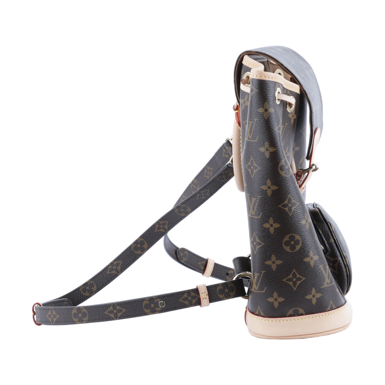 路易威登 LOUIS VUITTON Montsouris PM 後背包 經典帆布 M11198 晶片款  原廠盒子/防塵袋/背帶2