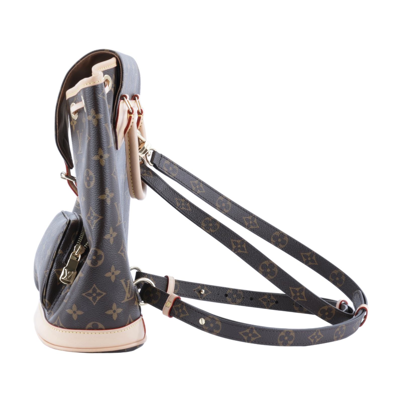路易威登 LOUIS VUITTON Montsouris PM 後背包 經典帆布 M11198 晶片款  原廠盒子/防塵袋/背帶2