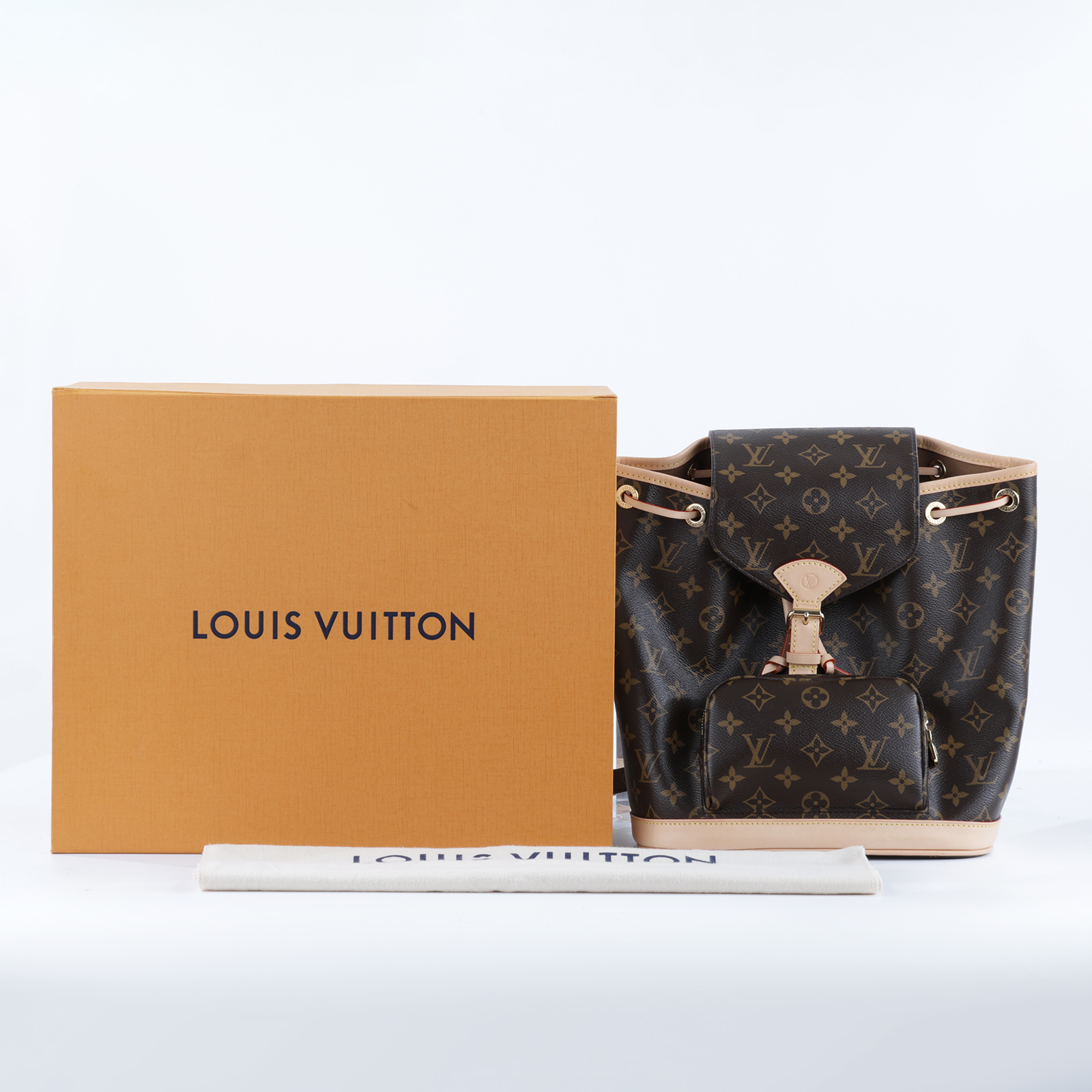 路易威登 LOUIS VUITTON Montsouris PM 後背包 經典帆布 M11198 晶片款  原廠盒子/防塵袋/背帶2
