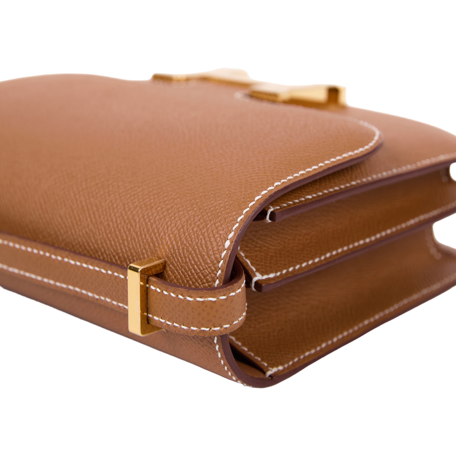 愛馬仕 Hermes Constance Bag 康康包 MIni 18  金色五金 金棕色 H083905CC37 /G AC 376 CI  原廠盒子/防塵袋/國外購買證明/鏡子