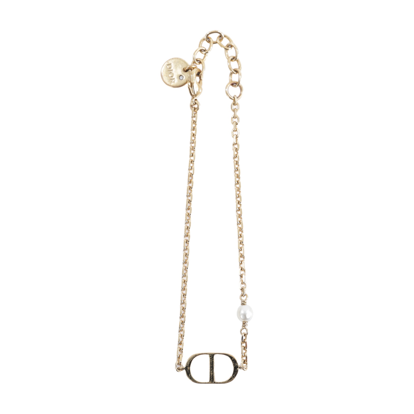 迪奧 CHRISTIAN DIOR Petit CD 手鍊 B1310PTCRS CD珍珠手鍊 原廠盒子/防塵袋