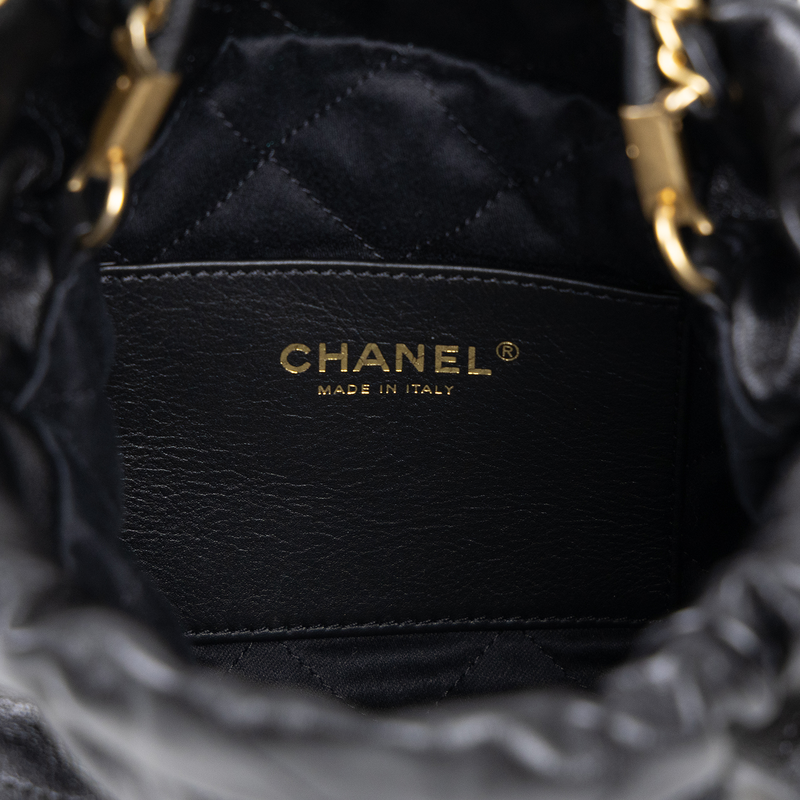 香奈兒 CHANEL 22 迷你 束口包 AS3980 晶片款 黑金珍珠鍊 22 MINI 防塵袋