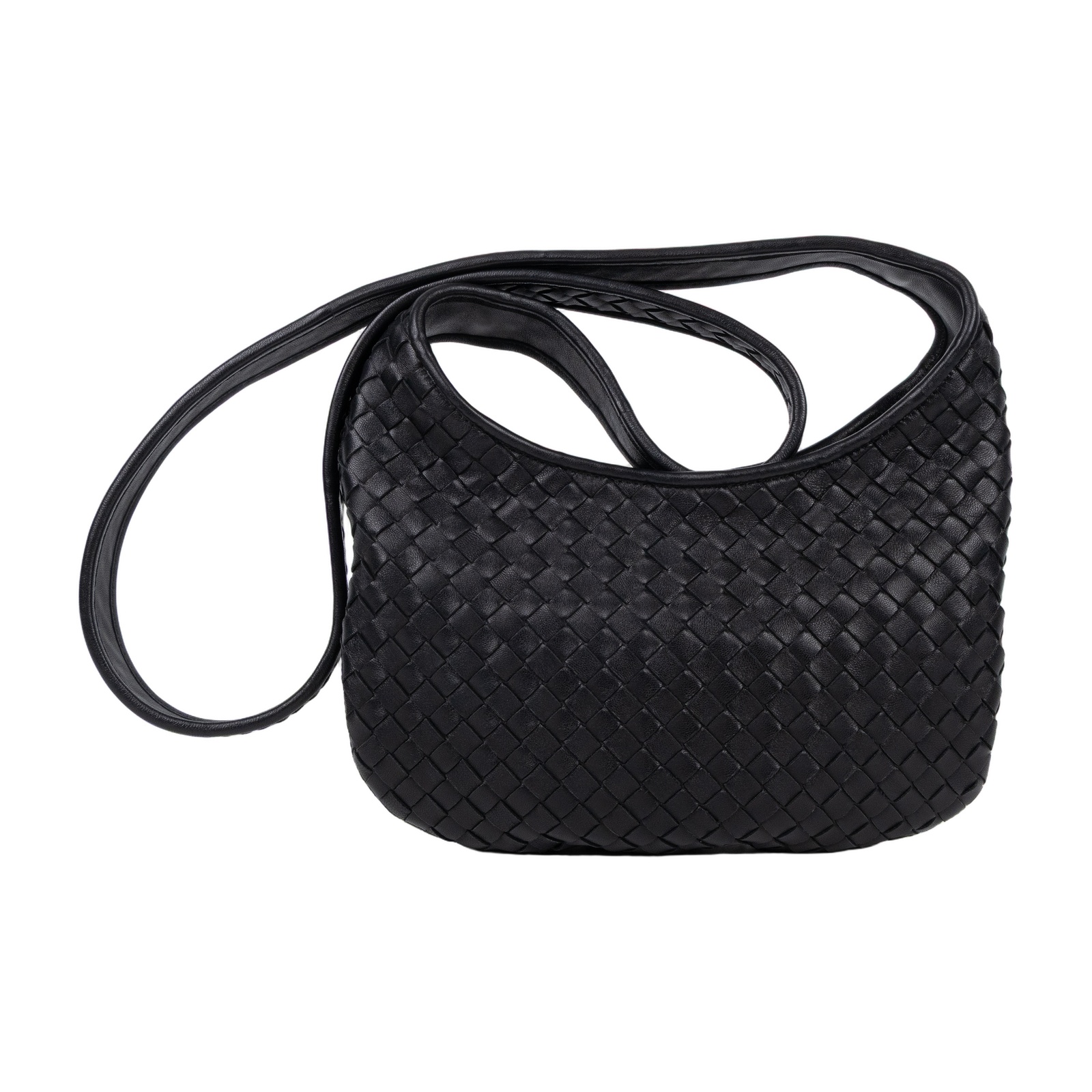 寶緹嘉 BOTTEGA VENETA Veneto Bag 斜背包 小型 836918V5RI1 黑編織Veneto肩背包 防塵袋