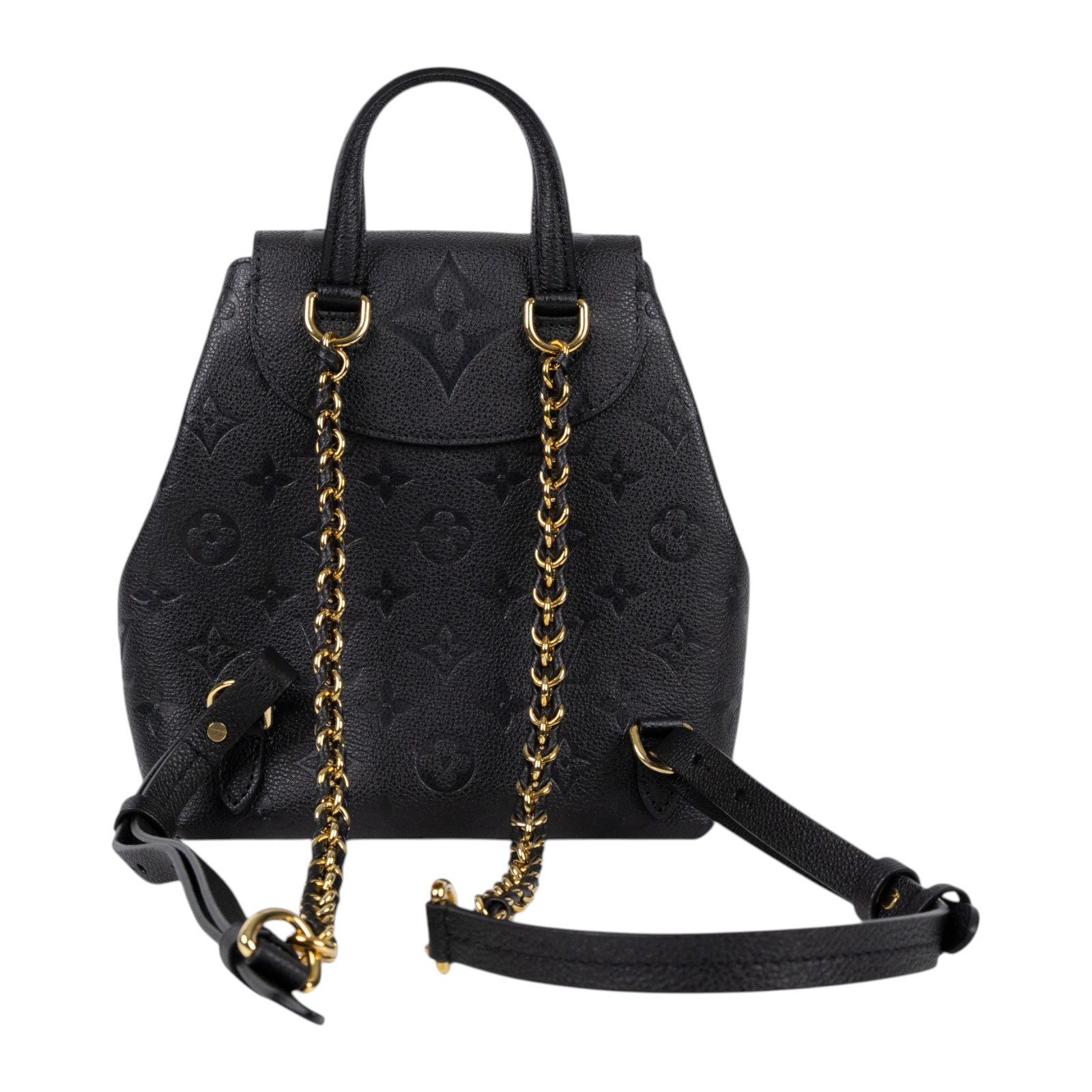 路易威登 LOUIS VUITTON Backup 後背包 黑色 M47072 晶片款 黑原花壓紋後背包 原廠盒子/防塵袋/購買證明