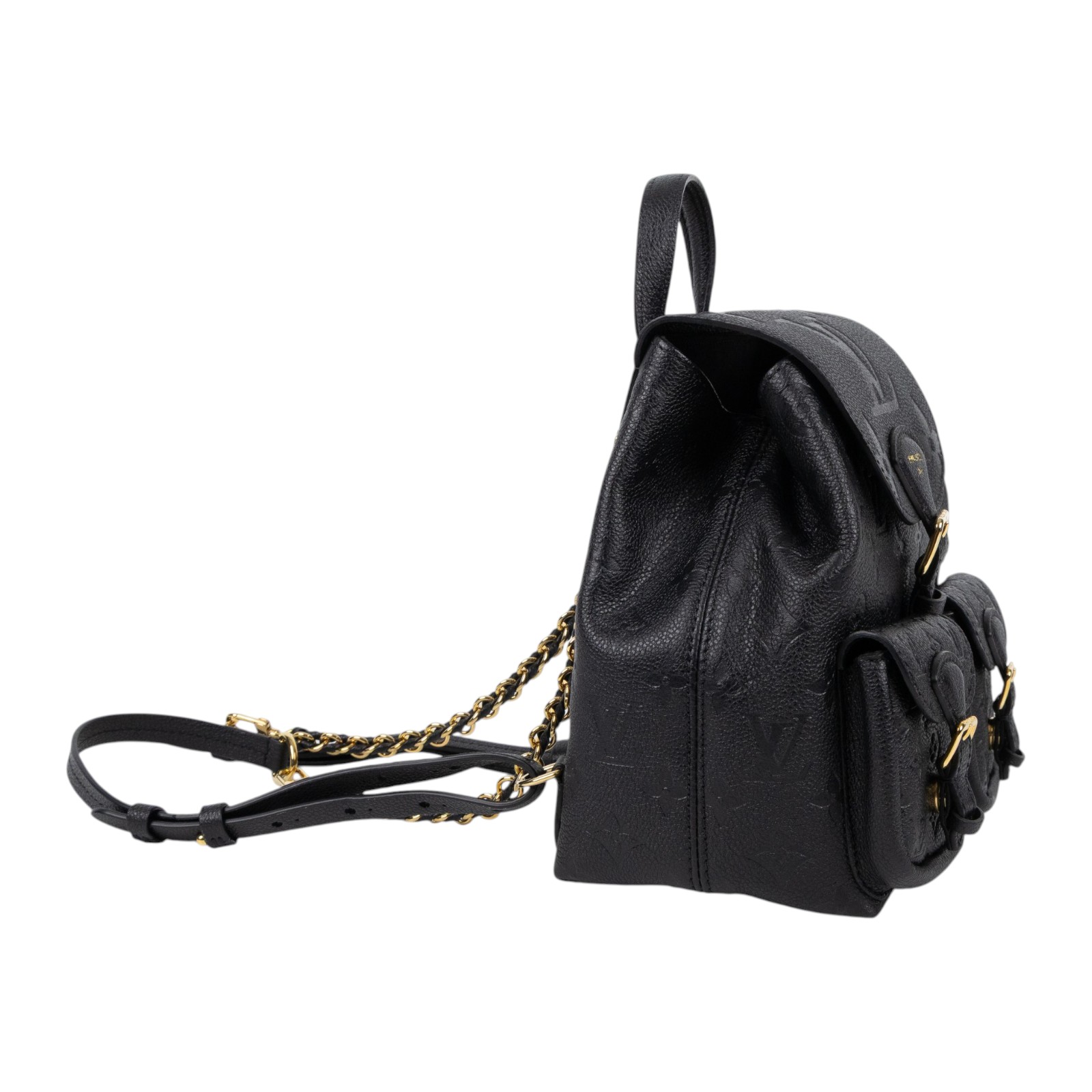路易威登 LOUIS VUITTON Backup 後背包 黑色 M47072 晶片款 黑原花壓紋後背包 原廠盒子/防塵袋/購買證明