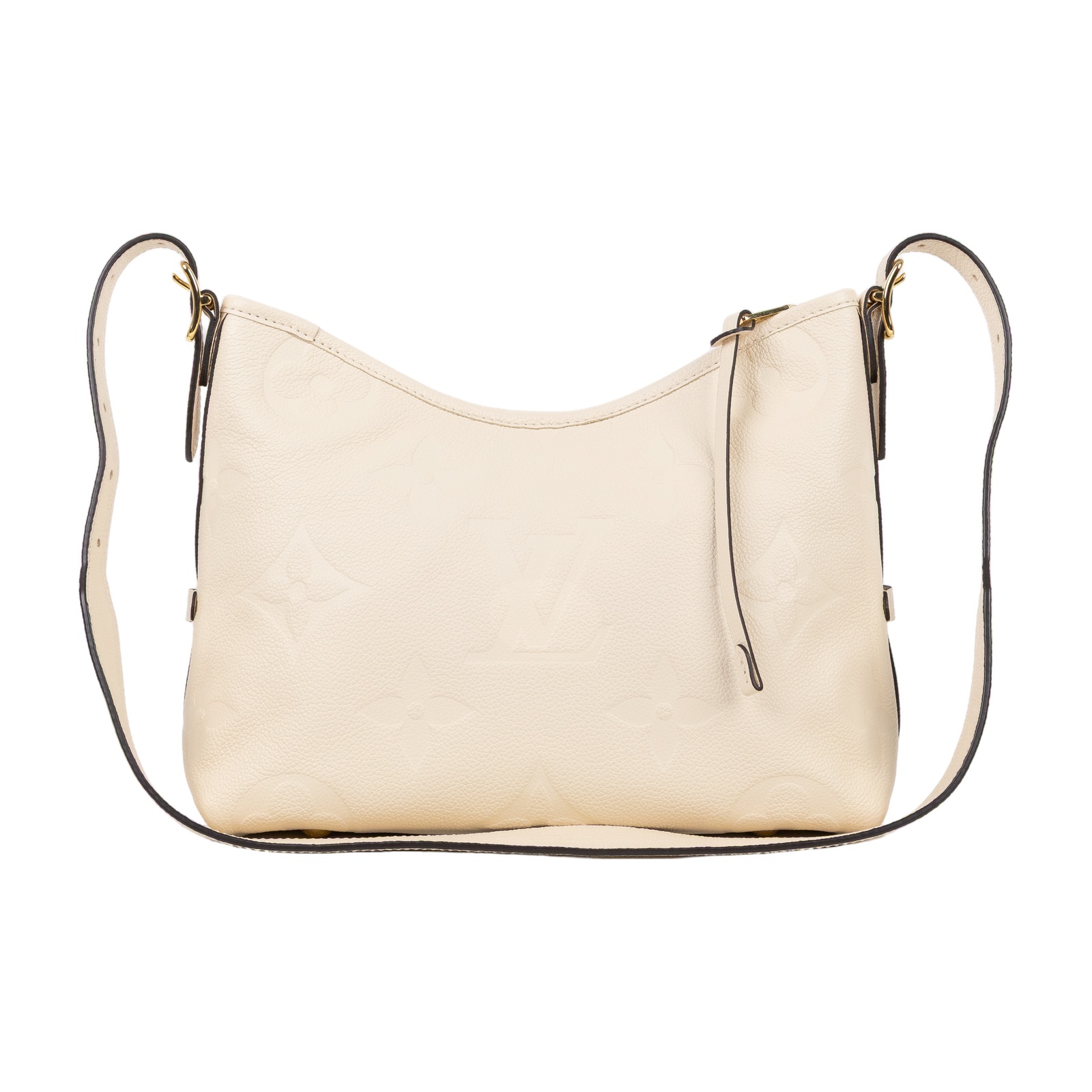 路易威登 LOUIS VUITTON CarryAll PM  奶油色 牛皮 肩背包 M46293 晶片款 奶油CarryAll PM 防塵袋/內袋