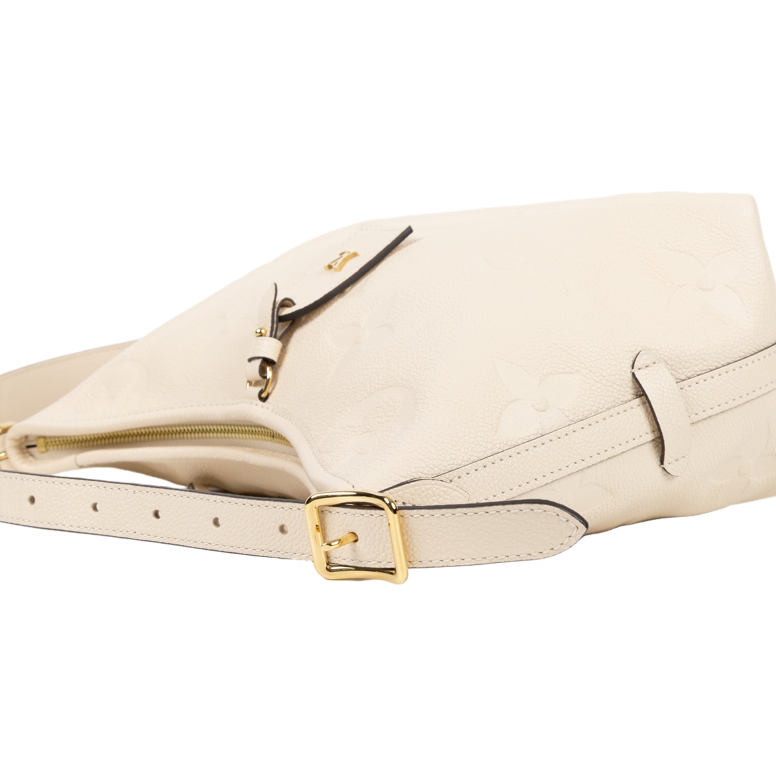 路易威登 LOUIS VUITTON CarryAll PM  奶油色 牛皮 肩背包 M46293 晶片款 奶油CarryAll PM 防塵袋/內袋